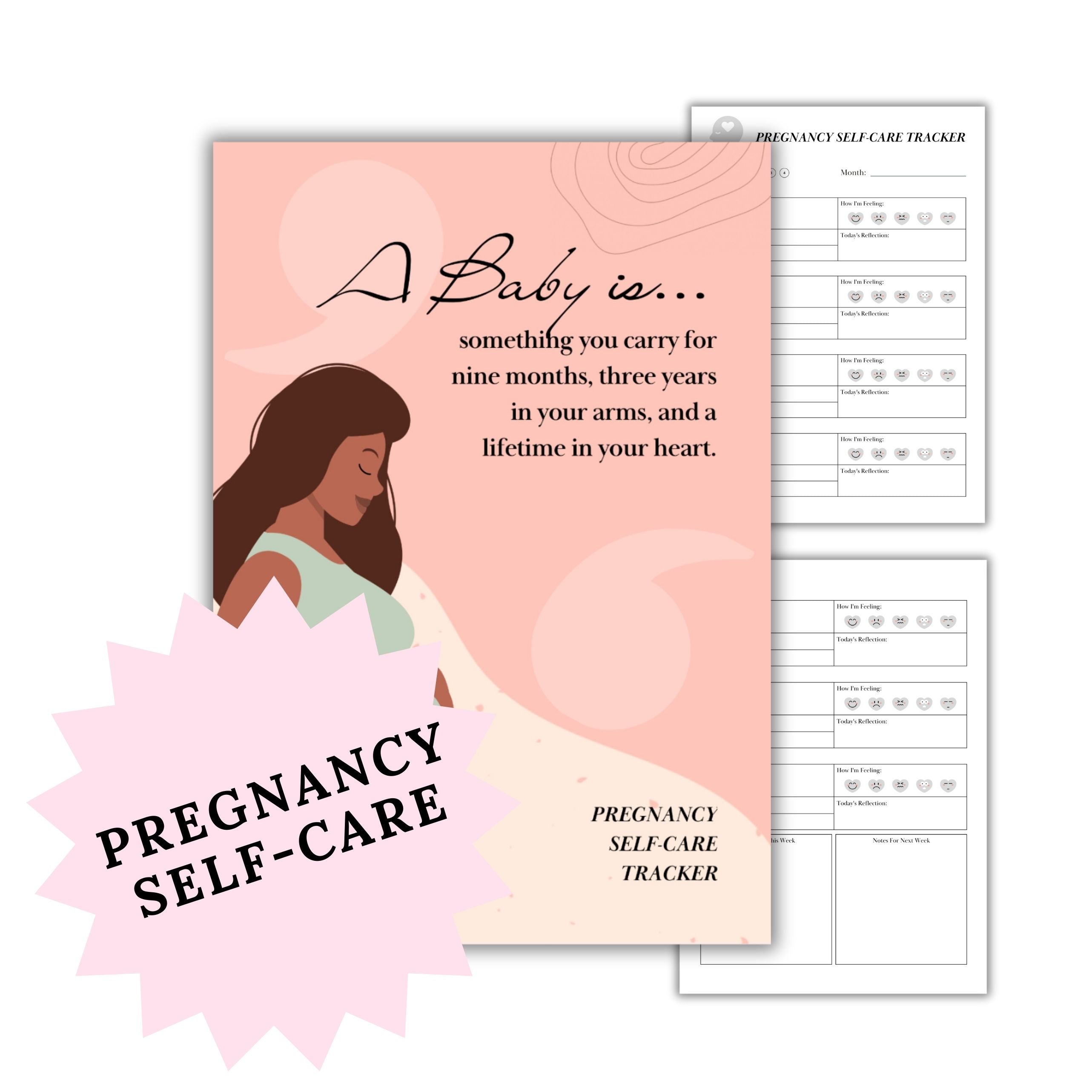 Pregnancy Self Care Tracker Digital Download
