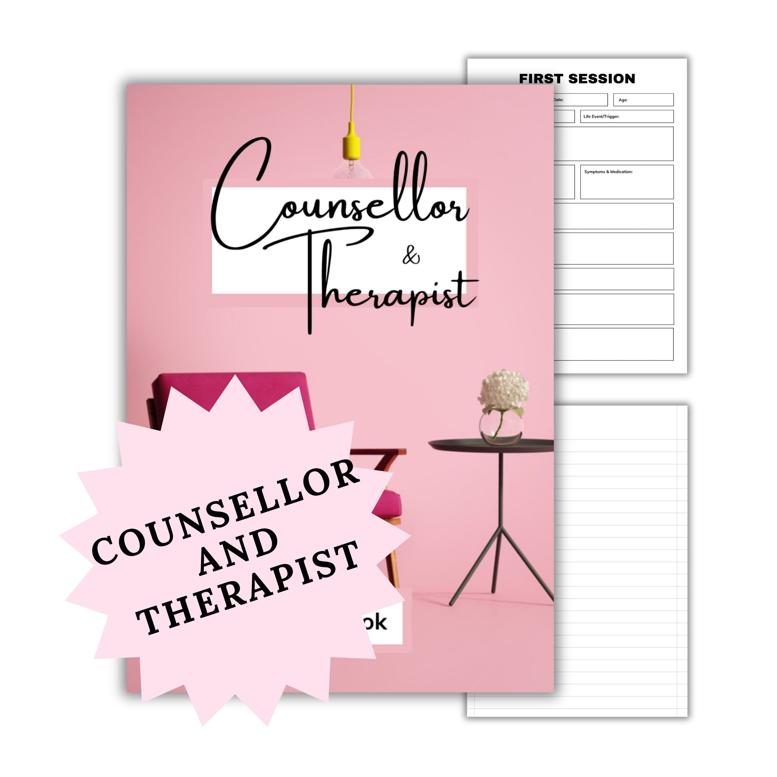 Counsellor and Therapist Log Book Digital Download