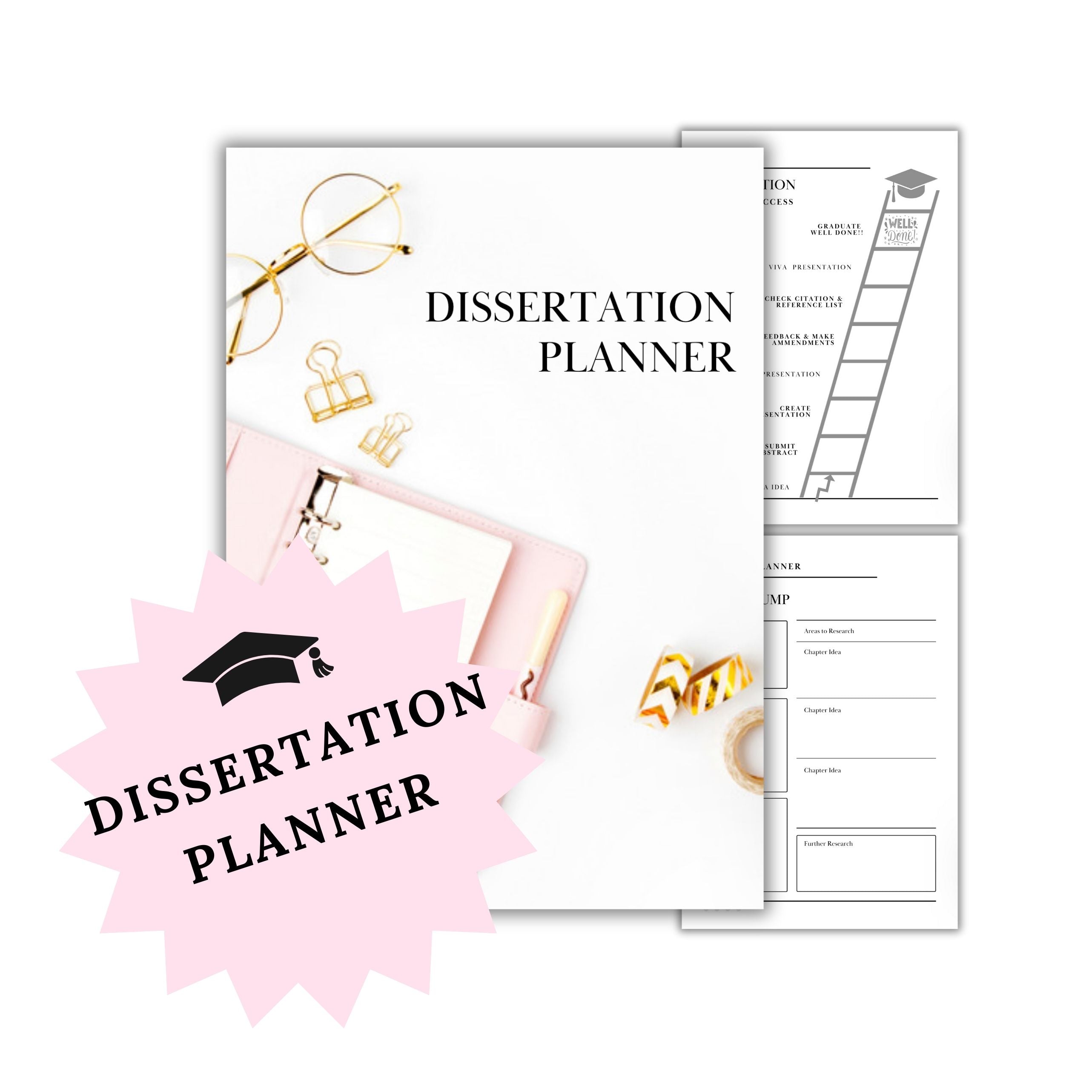 Dissertation Planner Booklet Digital Download