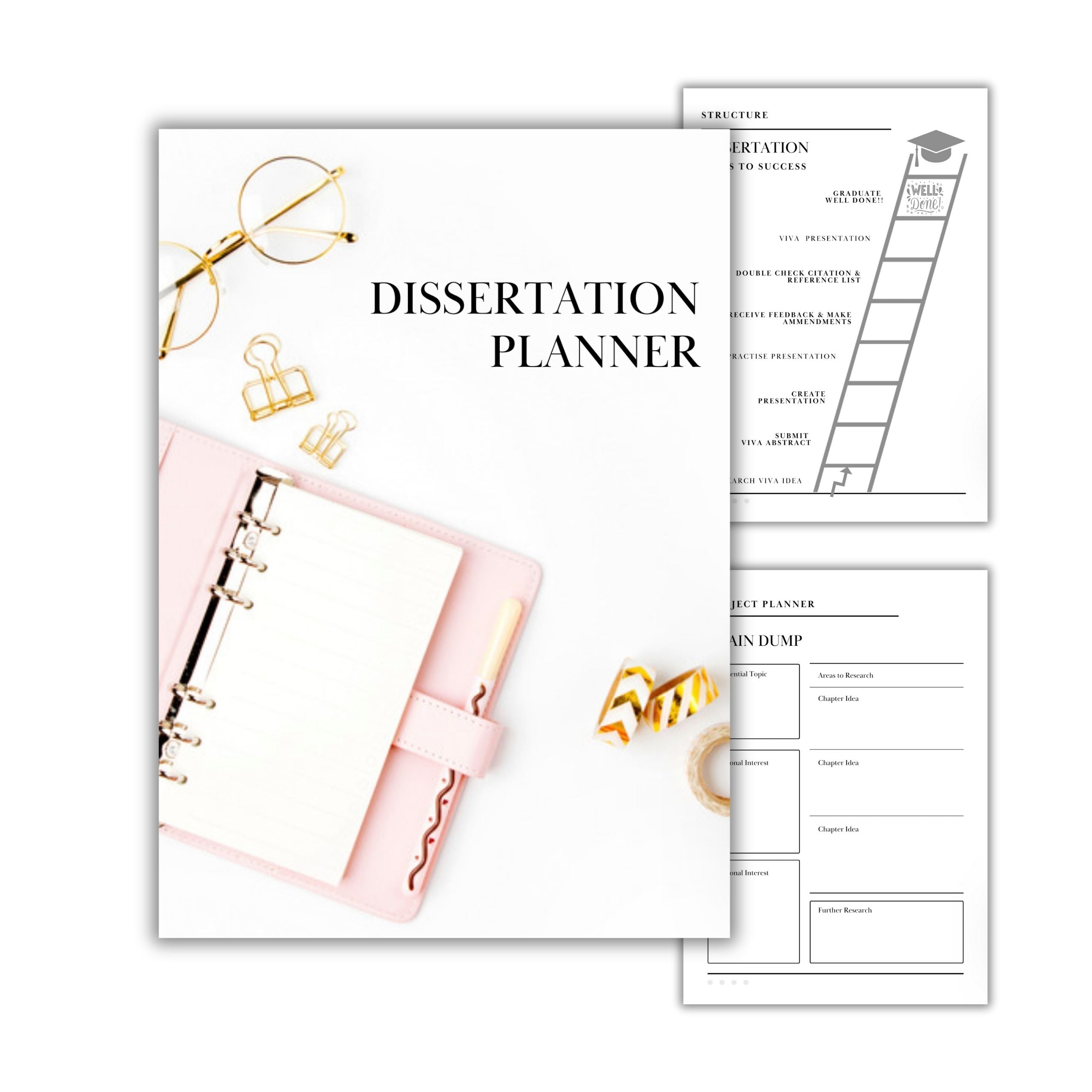 Dissertation Planner Booklet Digital Download