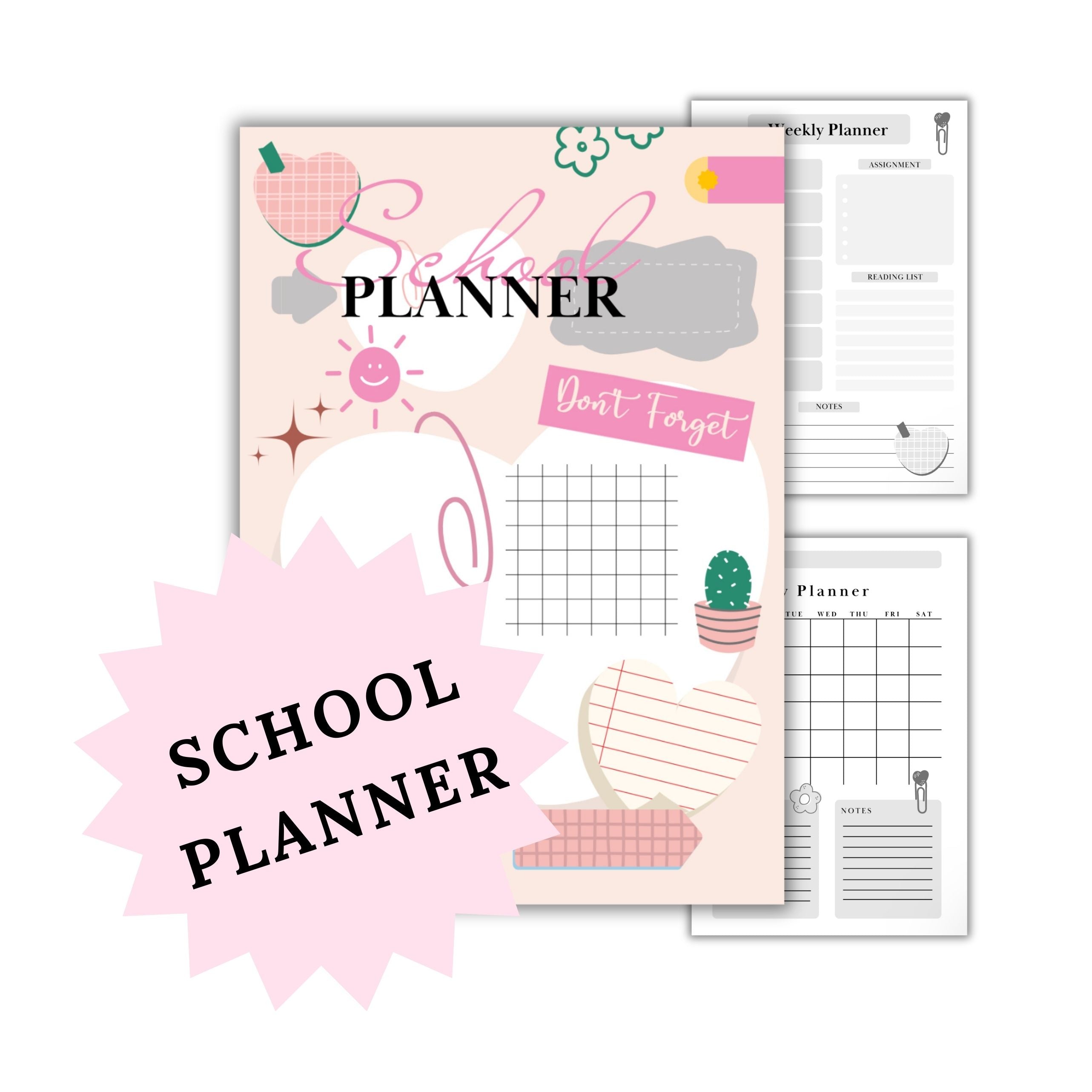 School Planner Academic Booklet Digital Download