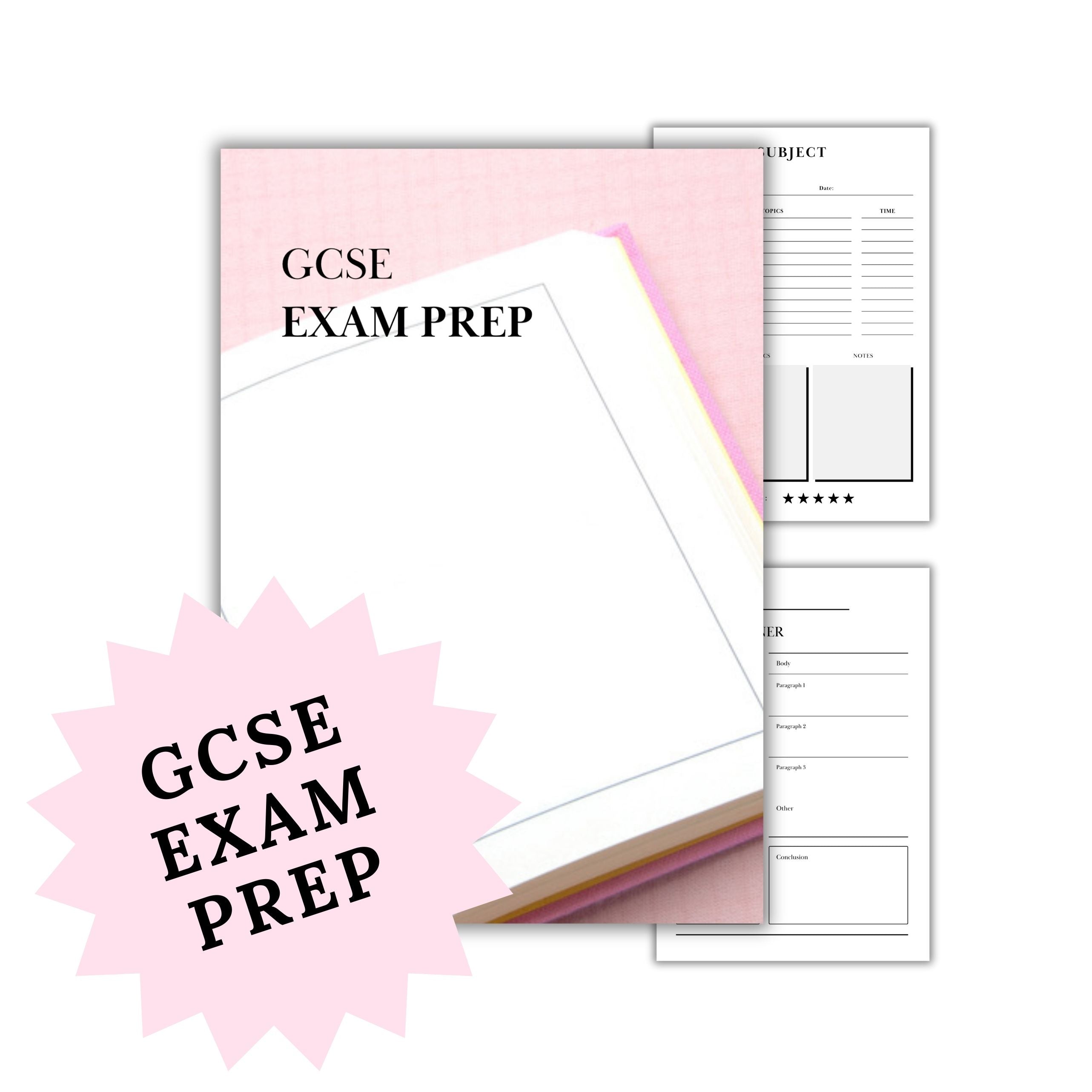 GCSE Exam Preparation Booklet Digital Download