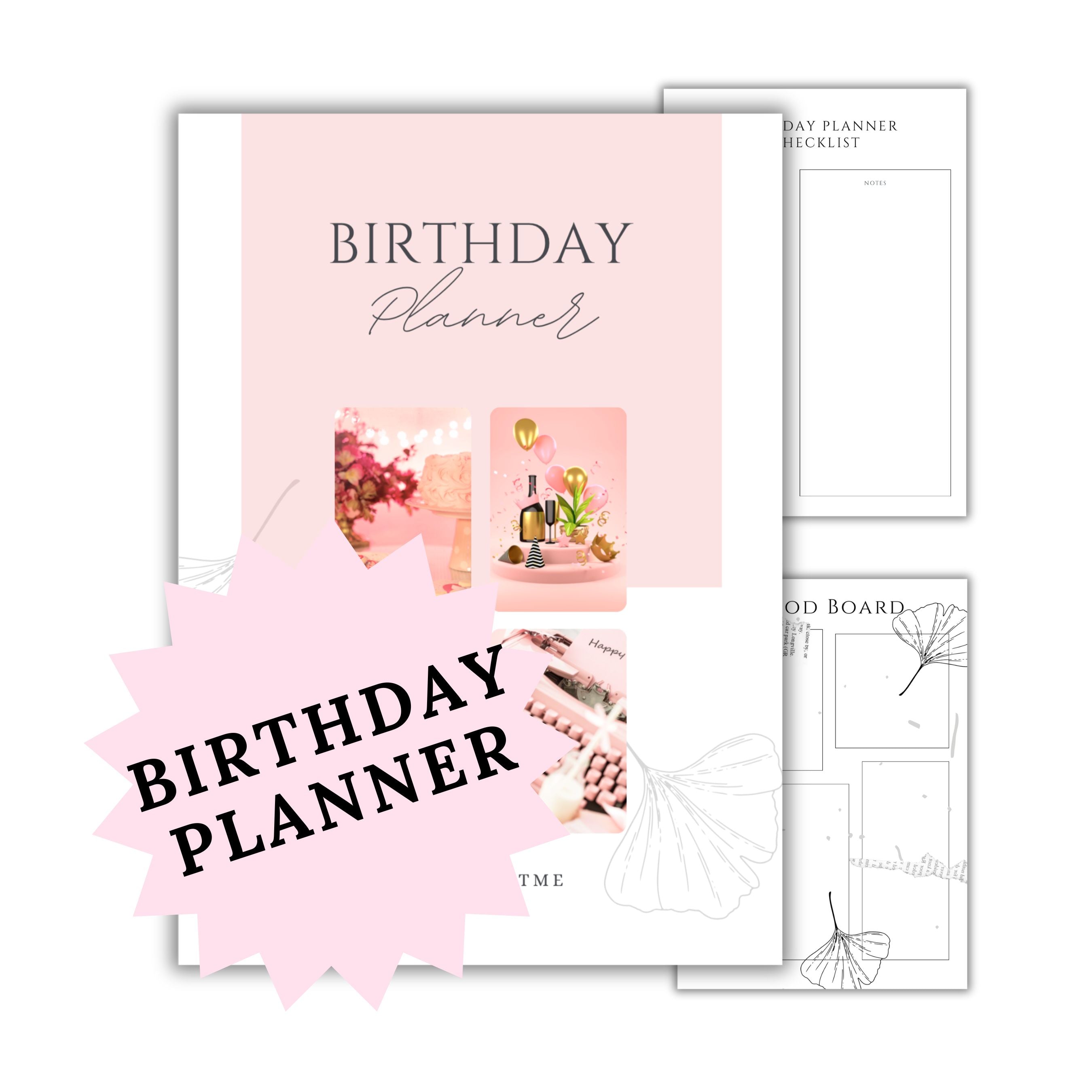 Birthday Planner Digital Download