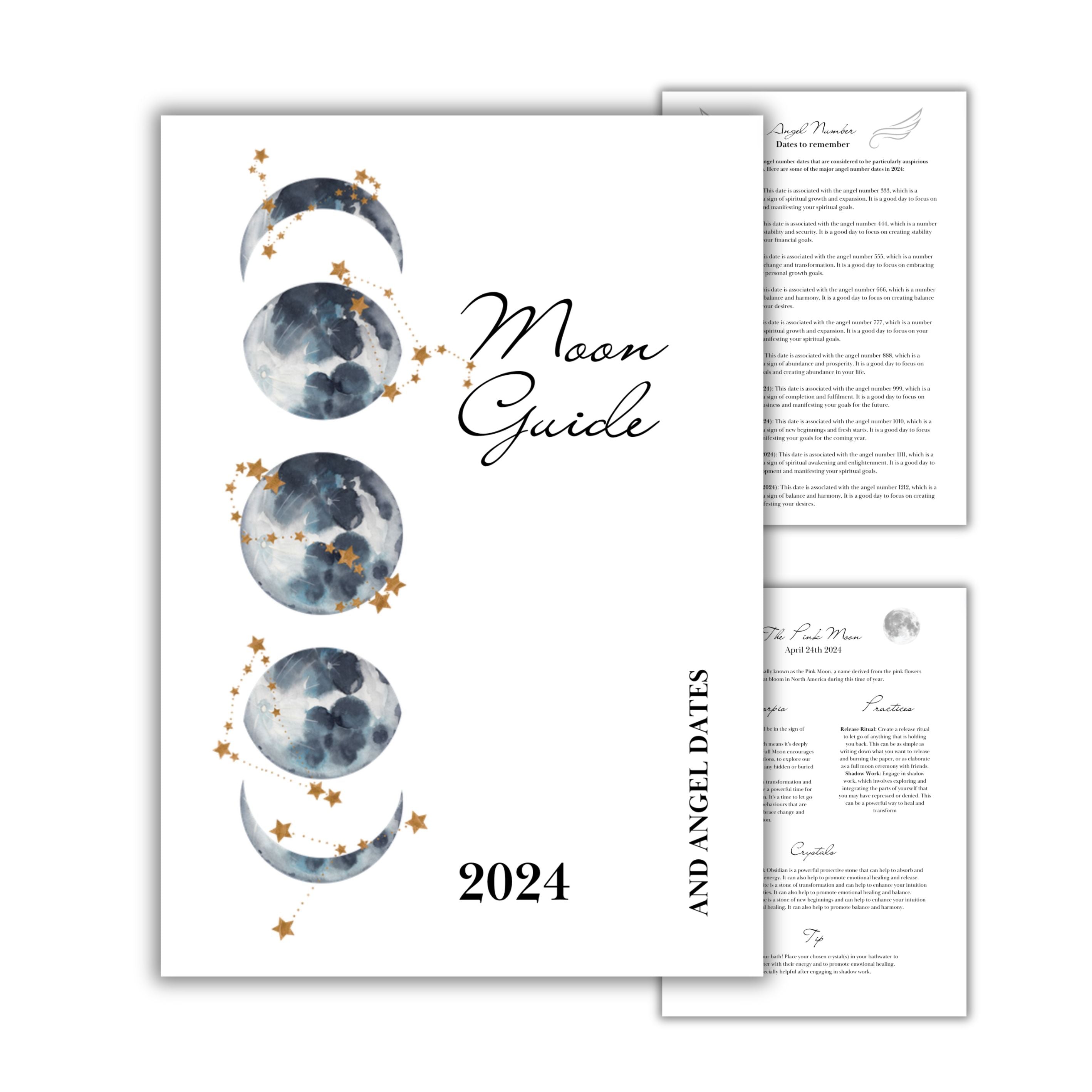 2024 Moon Manifestation Guide Digital Download