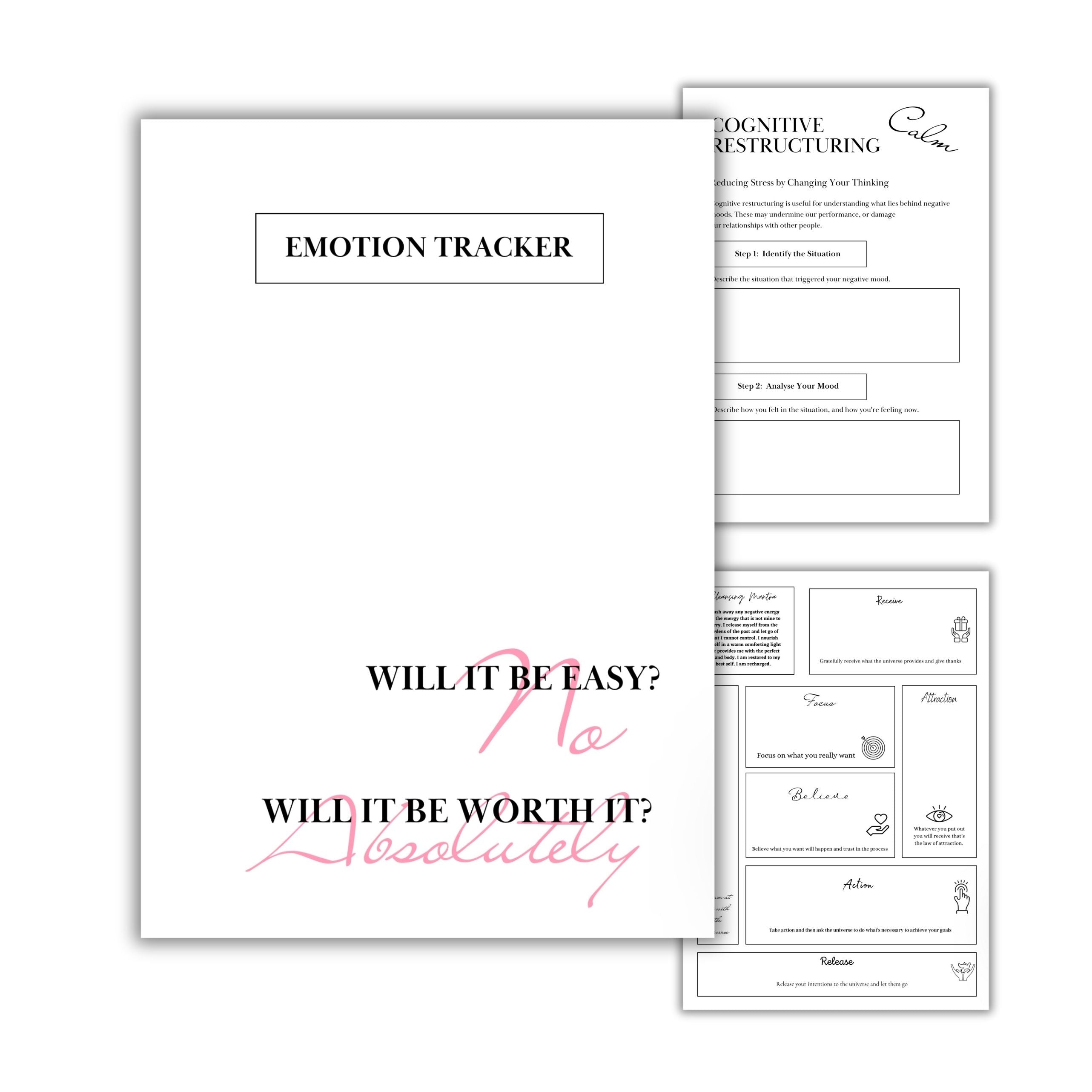 Emotion Tracker Workbook Digital Download