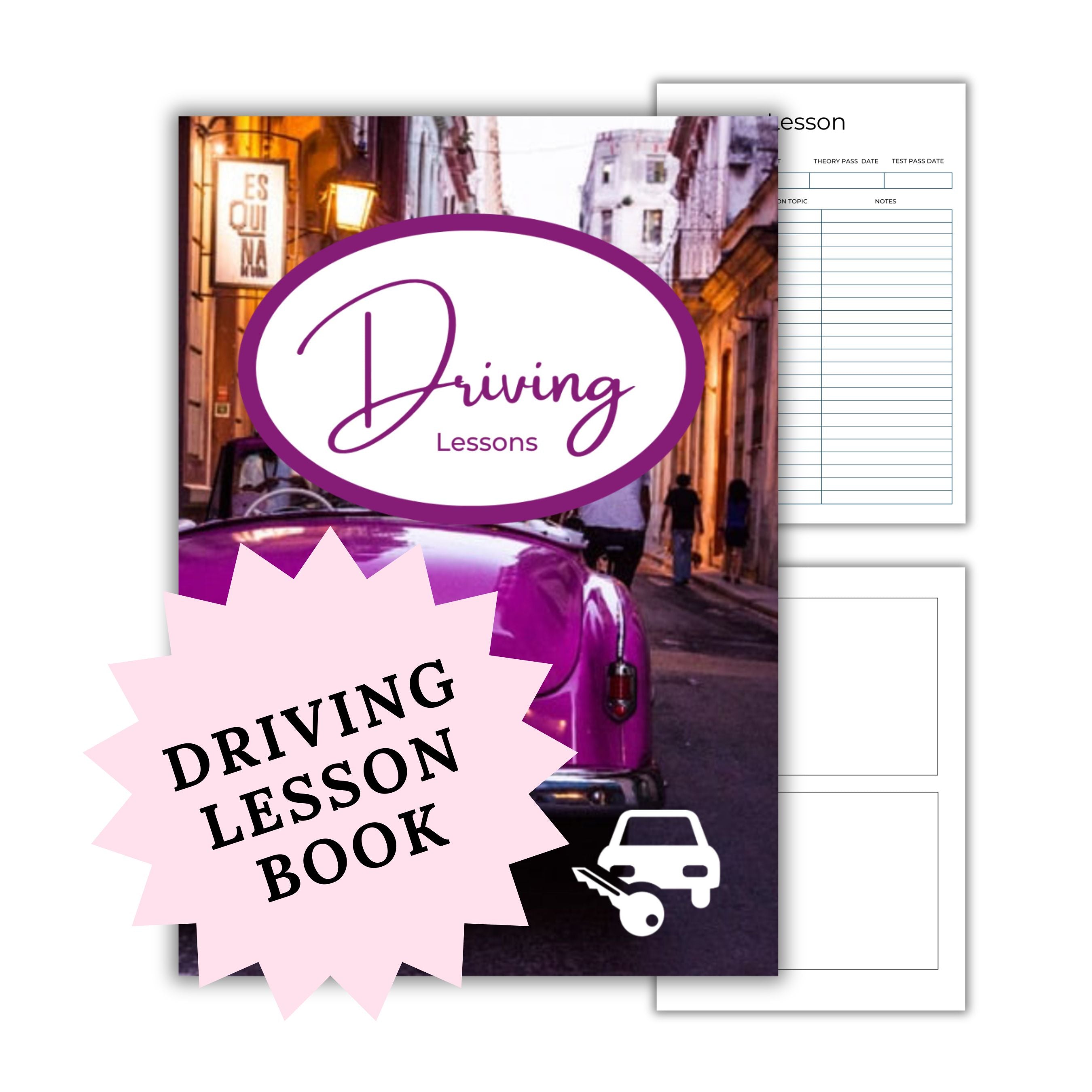 Driving Lesson Book Digital Download