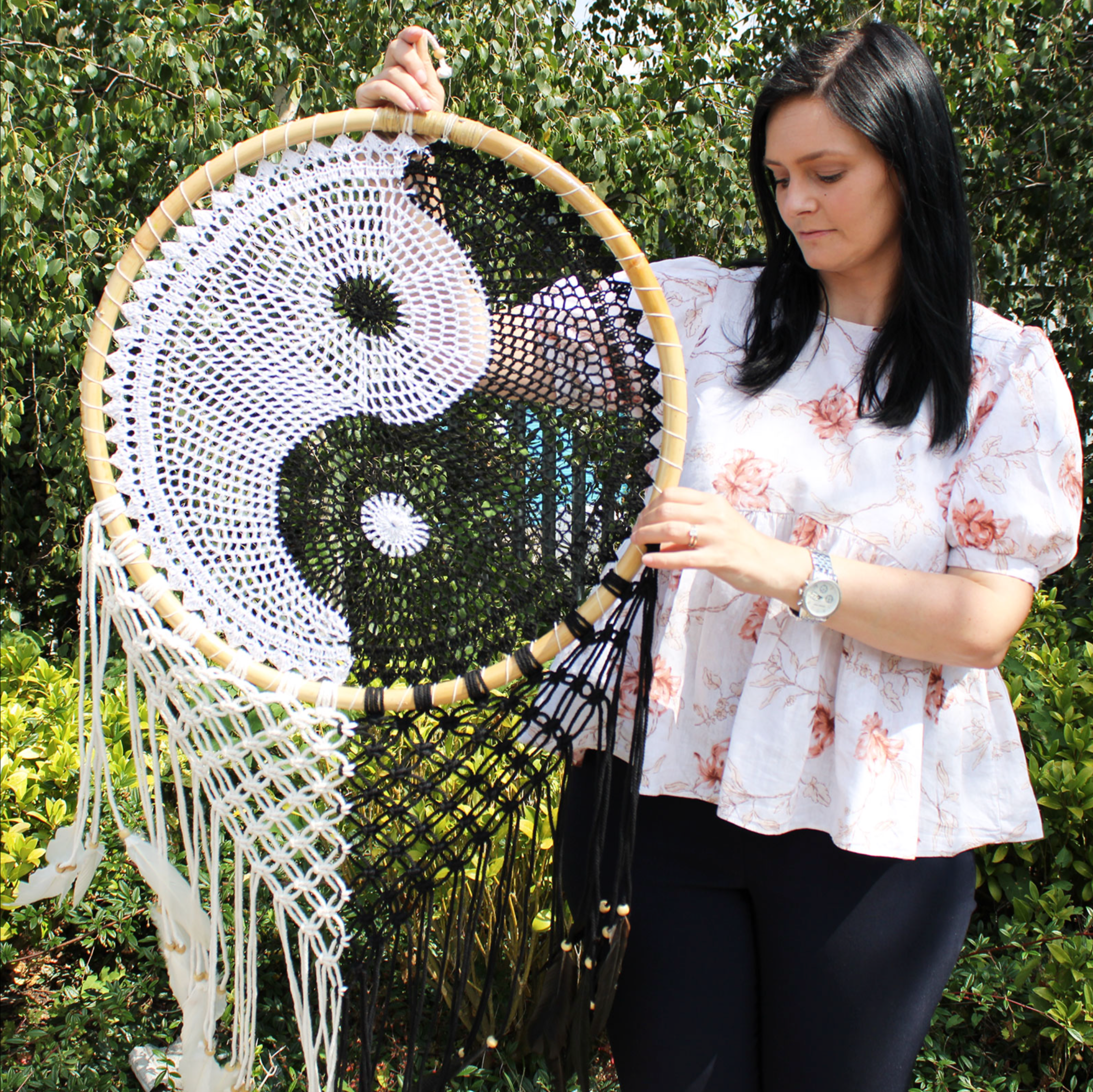 Bali Dream Catchers - Extra Large Ying Yang 50cm