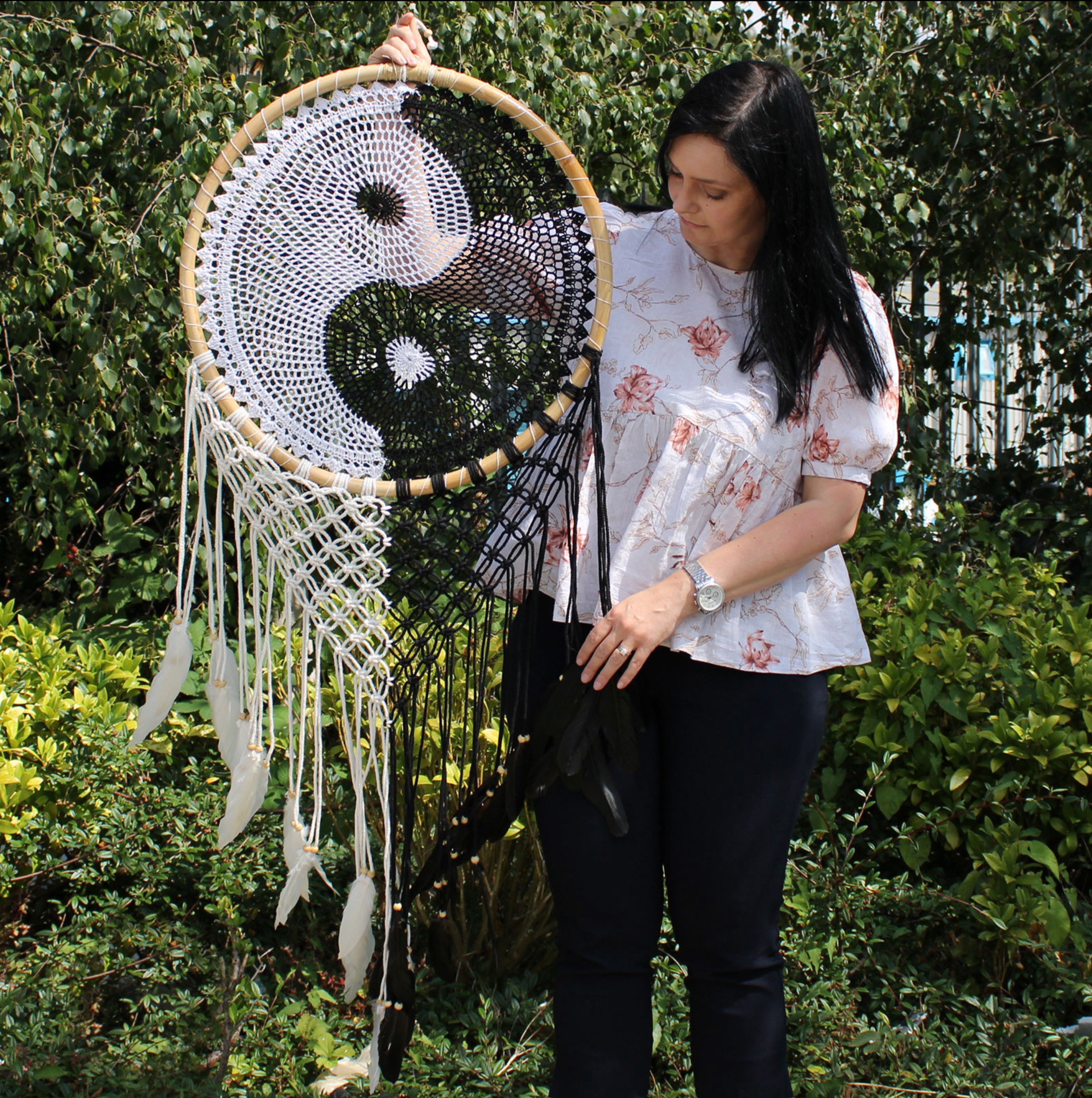 Bali Dream Catchers - Extra Large Ying Yang 50cm