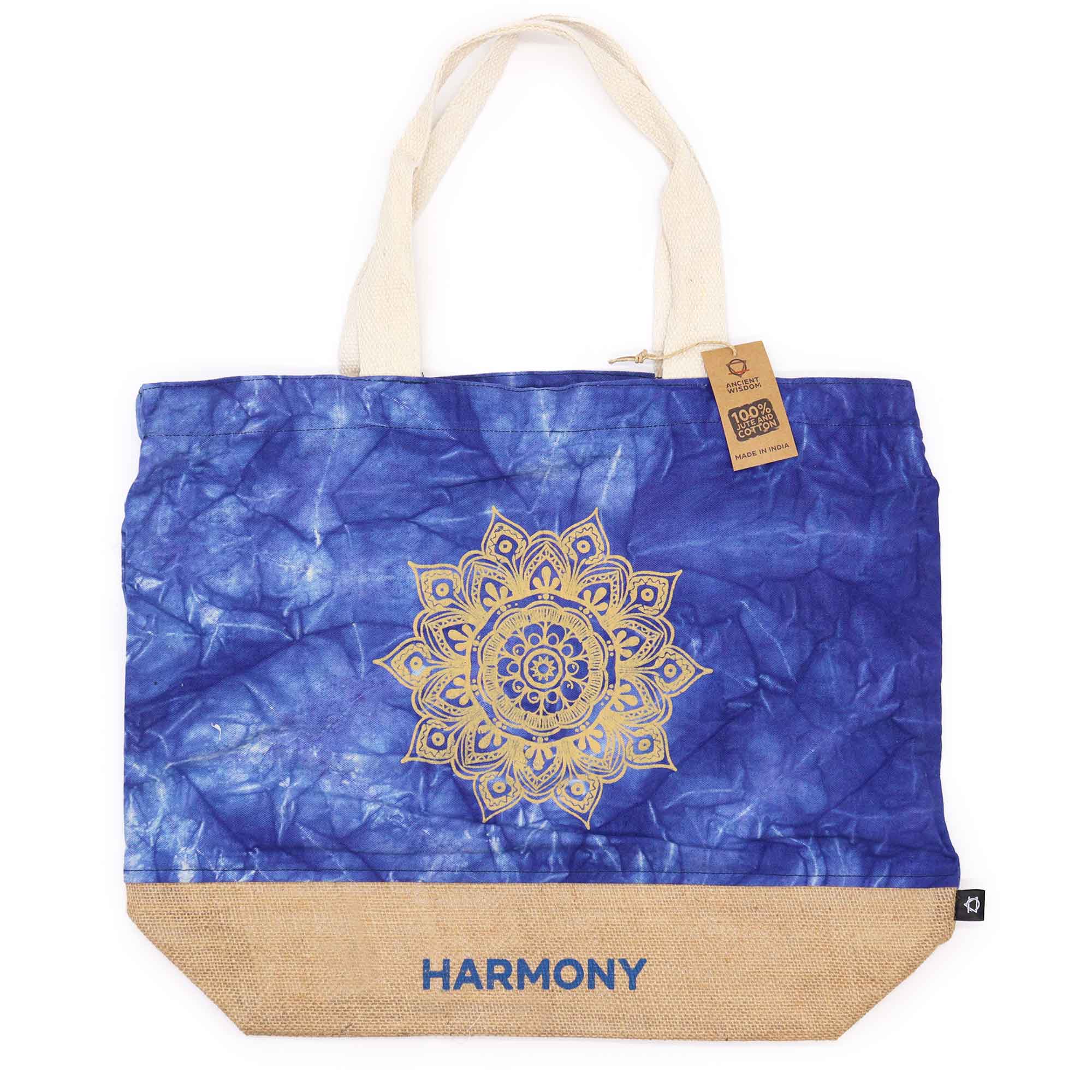 Harmony - Mandala - Blue Stonewash - All Natural Bag