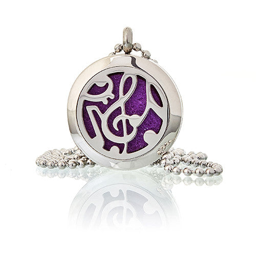 Music Notes - Aromatherapy Diffuser Necklace 25mm