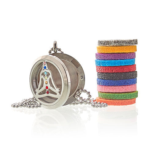 Yoga Chakra -  Aromatherapy Diffuser Necklace 30mm