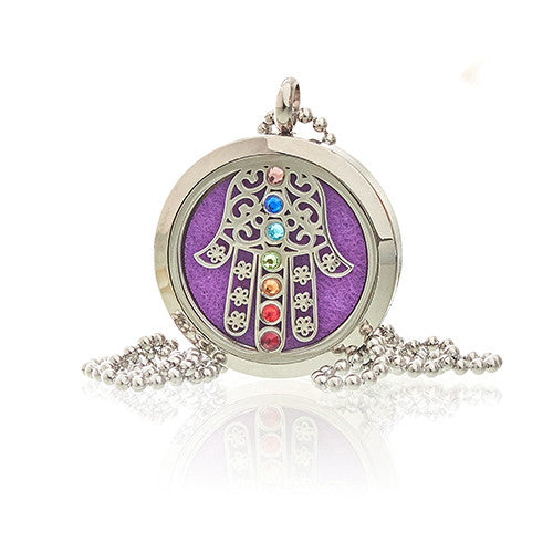 Hamsa Chakra - Aromatherapy Diffuser Necklace 30mm