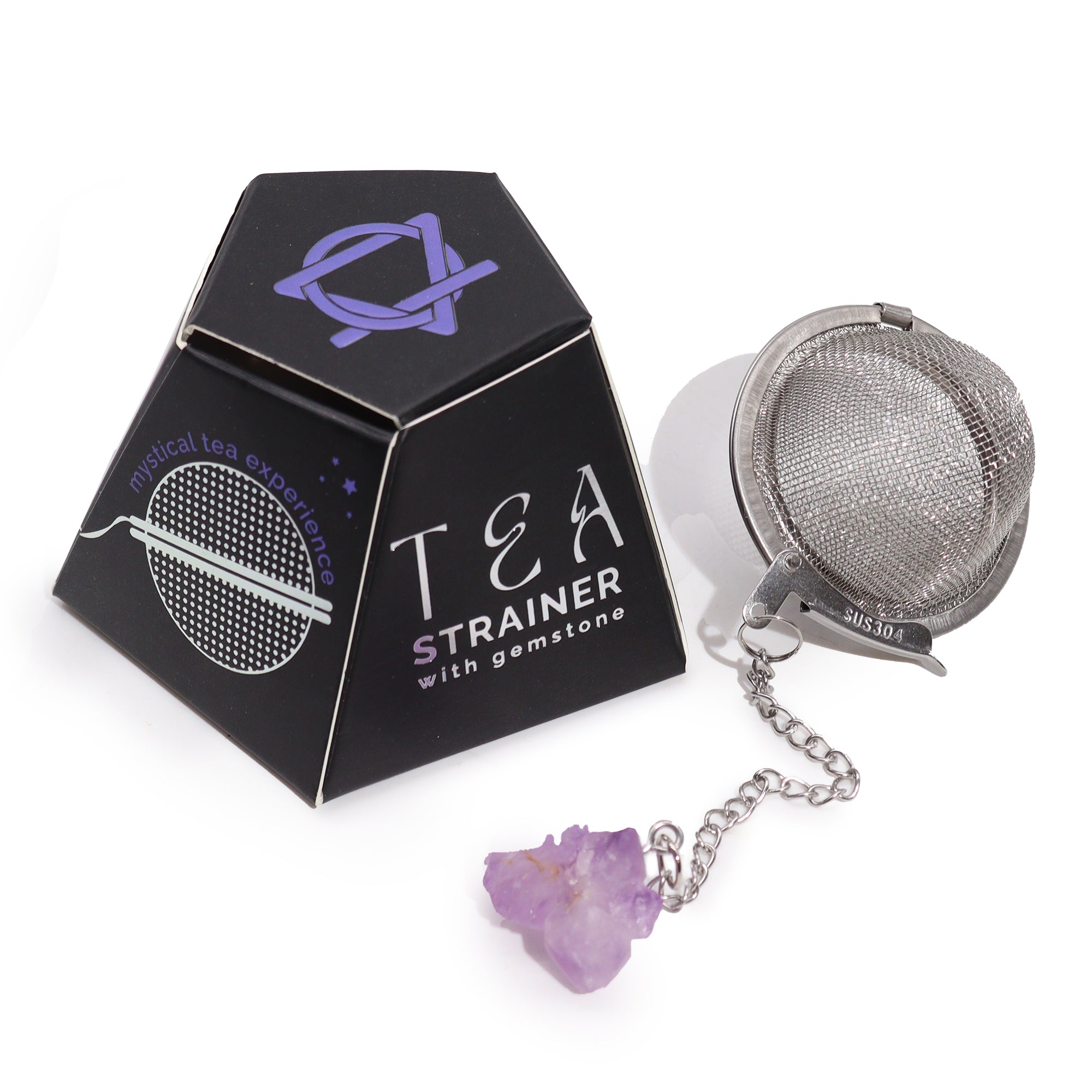 Amethyst Cluster - Raw Crystal Tea Strainer