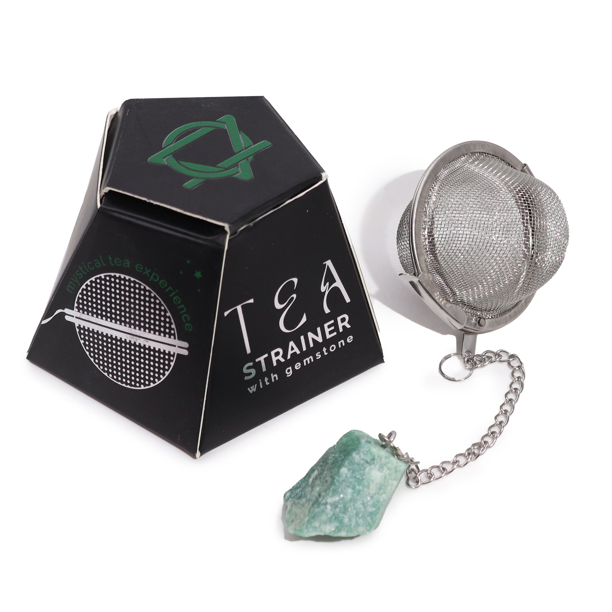 Green Aventurine - Raw Crystal Tea Strainer