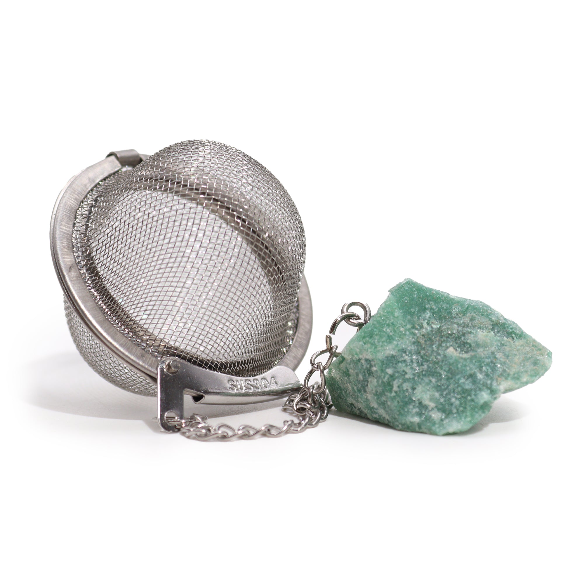 Green Aventurine - Raw Crystal Tea Strainer