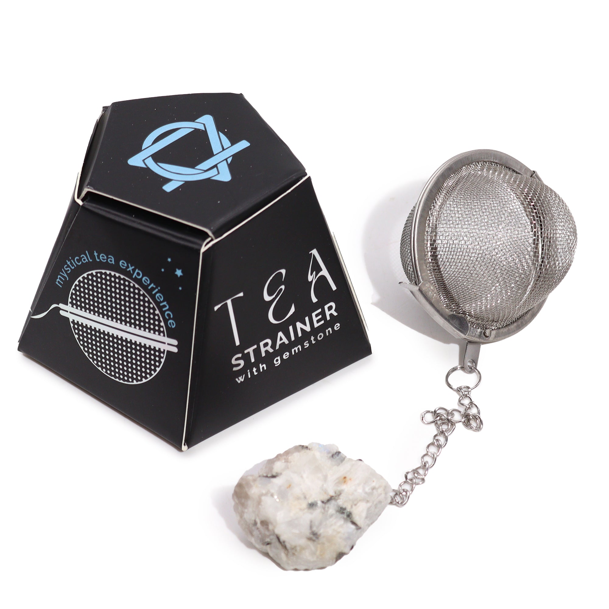 Rainbow Moonstone - Raw Crystal Tea Strainer