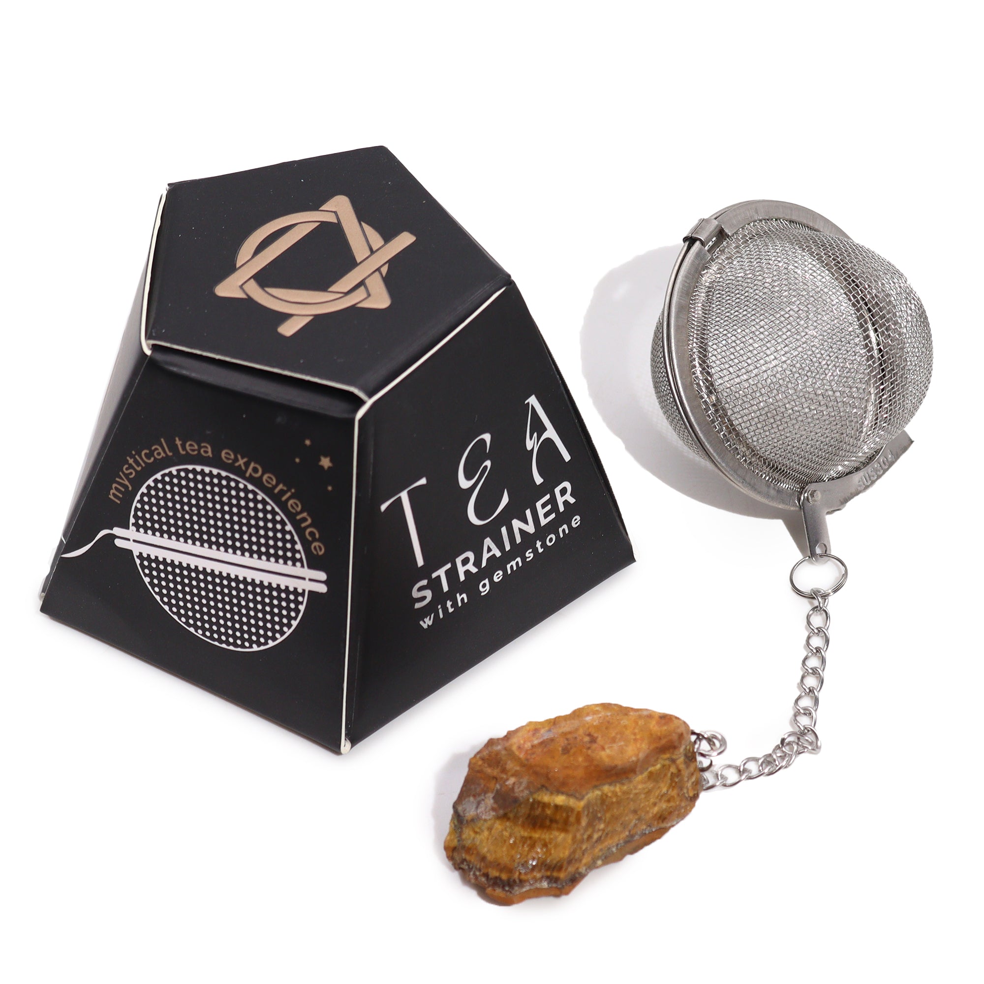 Gold Tigers Eye - Raw Crystal Tea Strainer