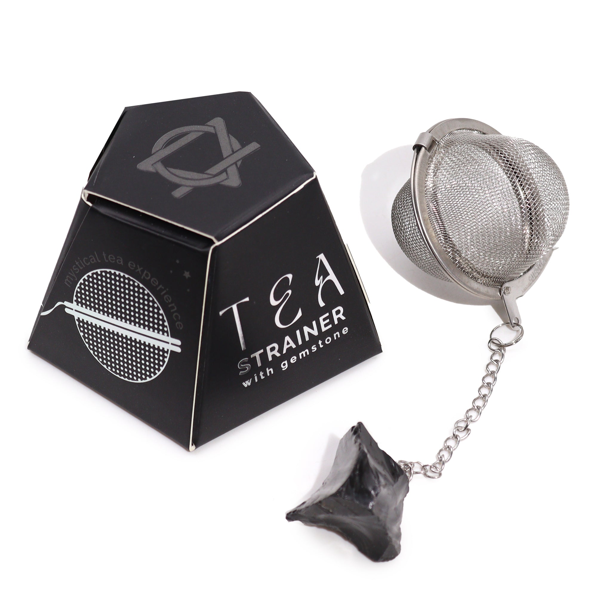 Black Obsidian - Raw Crystal Tea Strainer