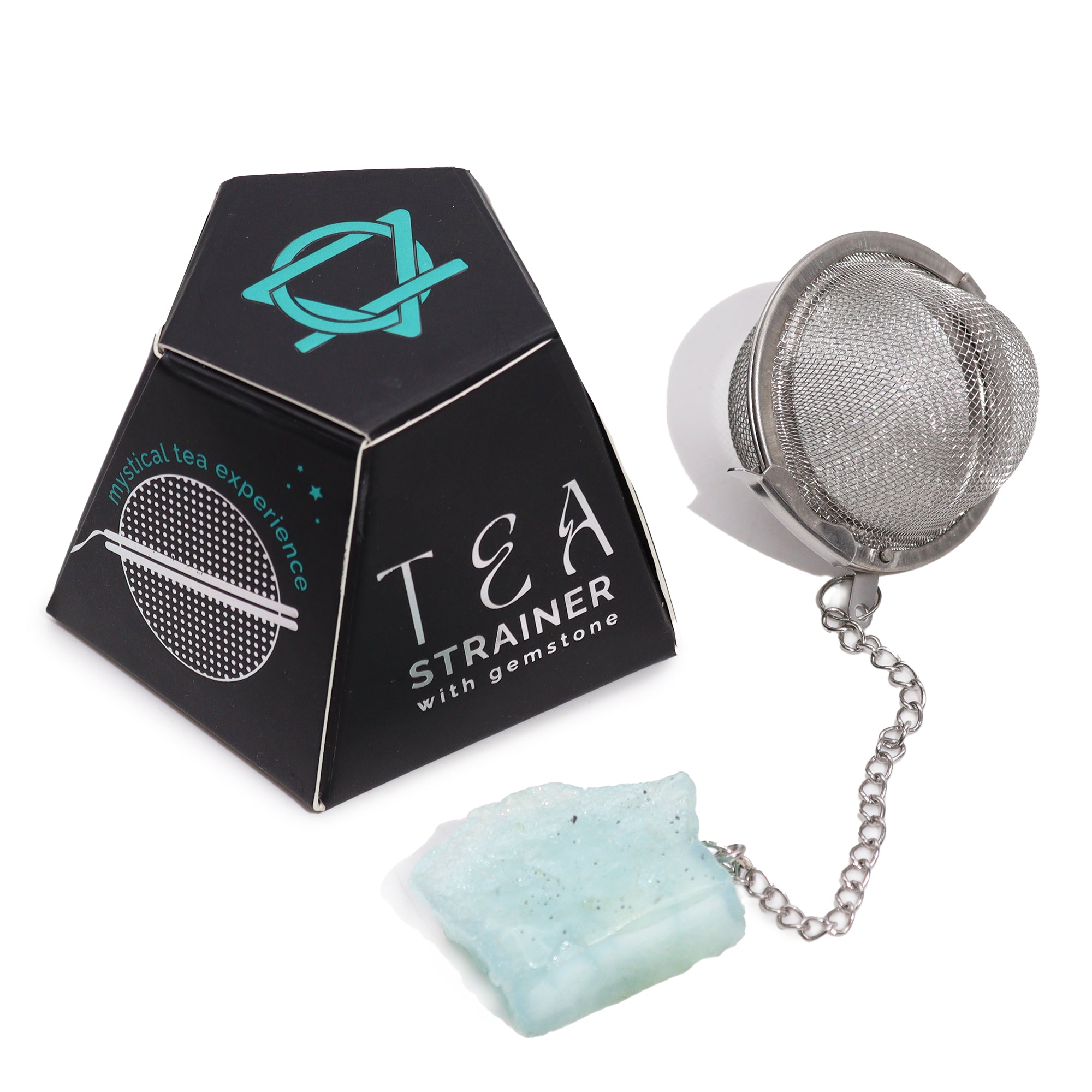 Aquamarine - Raw Crystal Tea Strainer