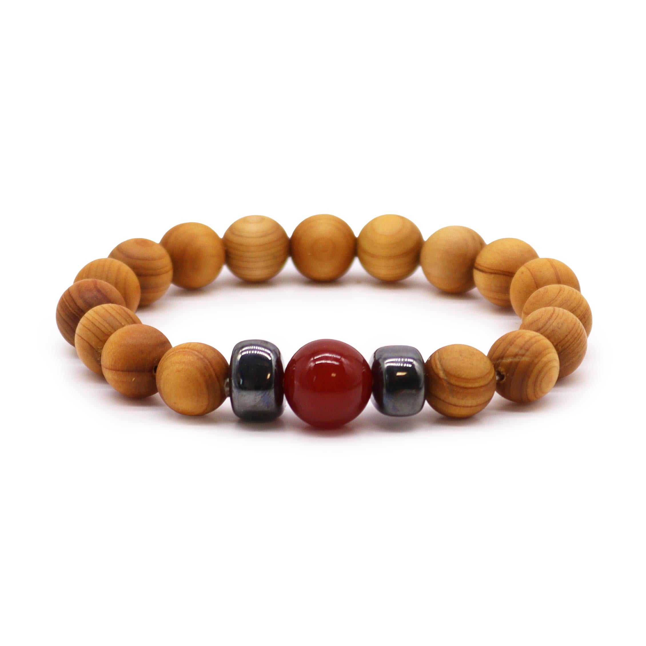 Large Red Jasper - Root Chakra Cedarwood Bangle