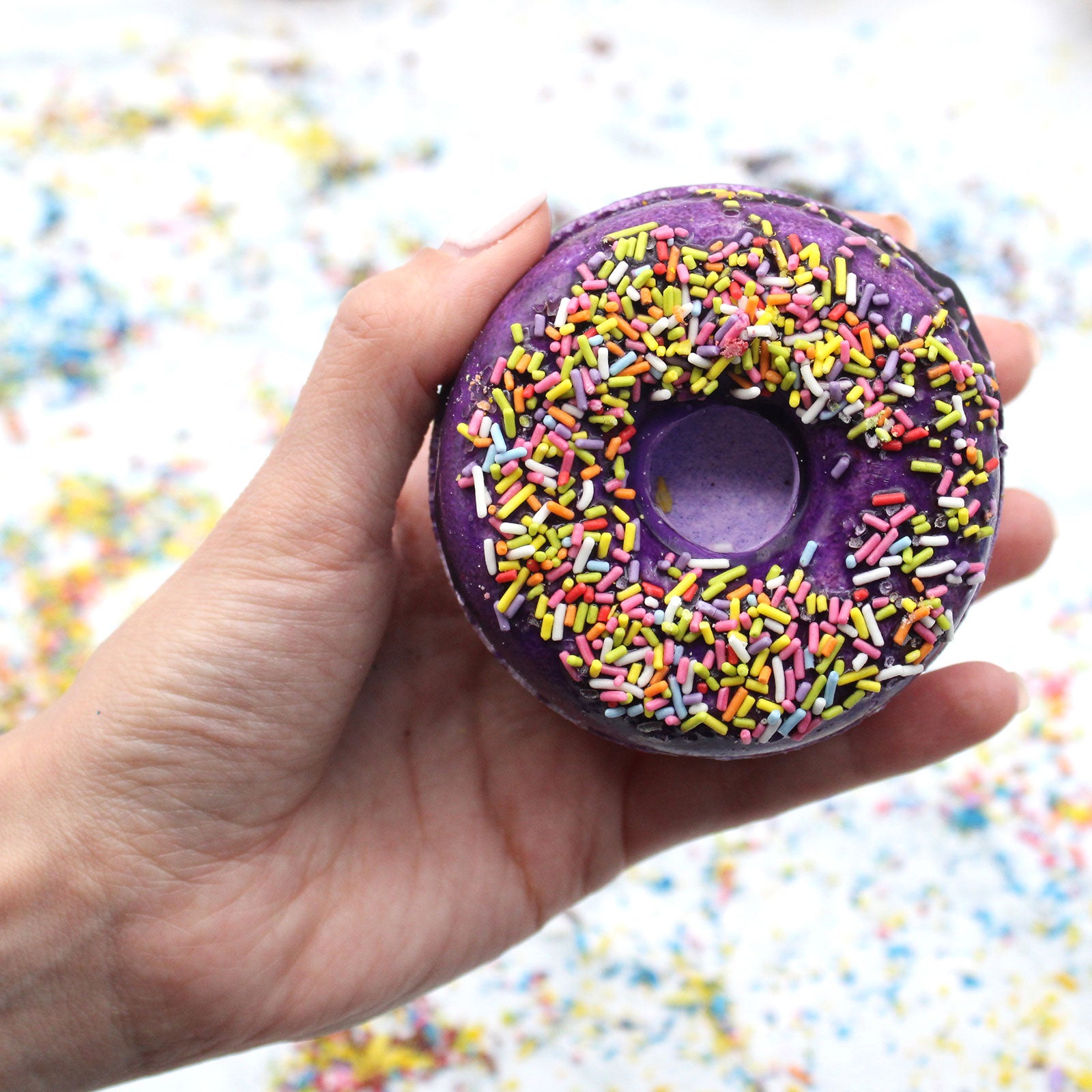 Blackberry and Almond Bath Donuts