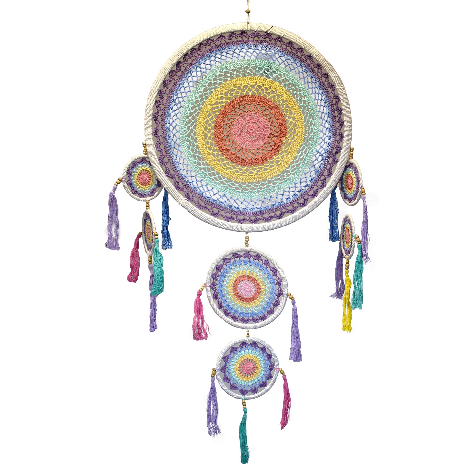 Pastel Rainbow - Large Dream Catcher