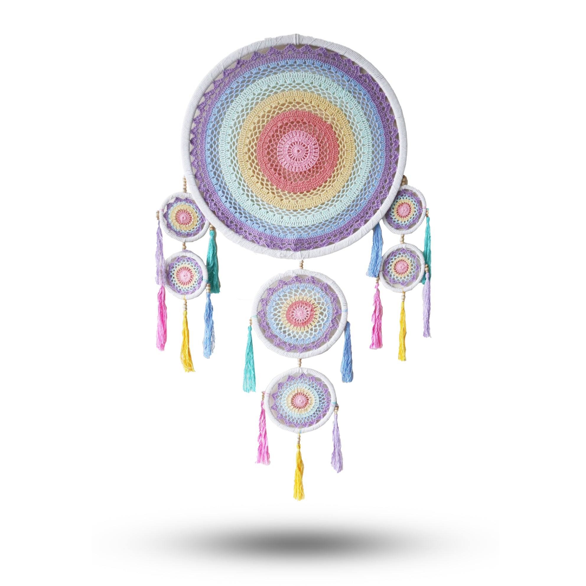 Pastel Rainbow - Large Dream Catcher