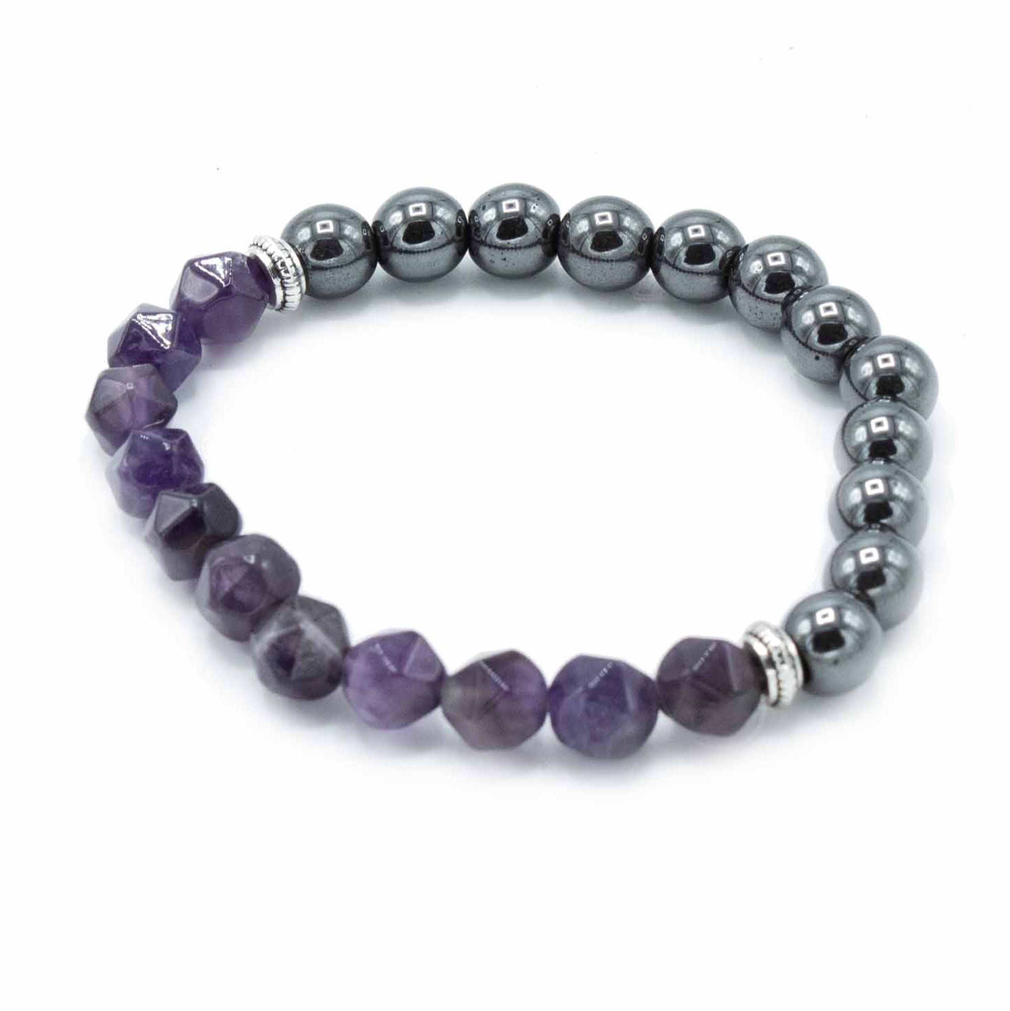 Magnetic Amethyst - Faceted Gemstone Bracelet