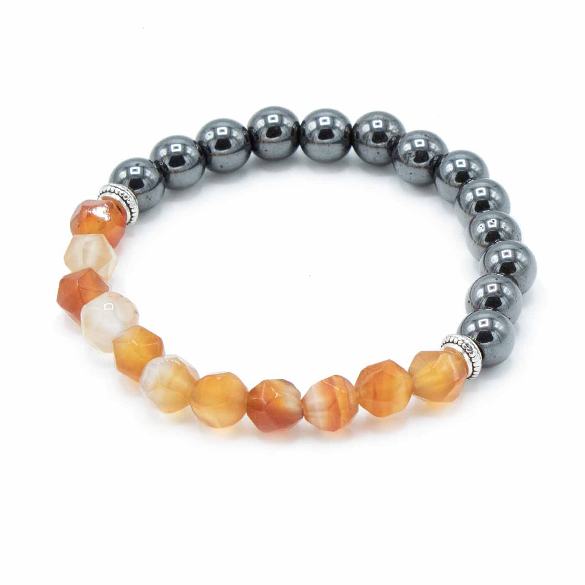 Magnetic Carnelian - Faceted Gemstone Bracelet