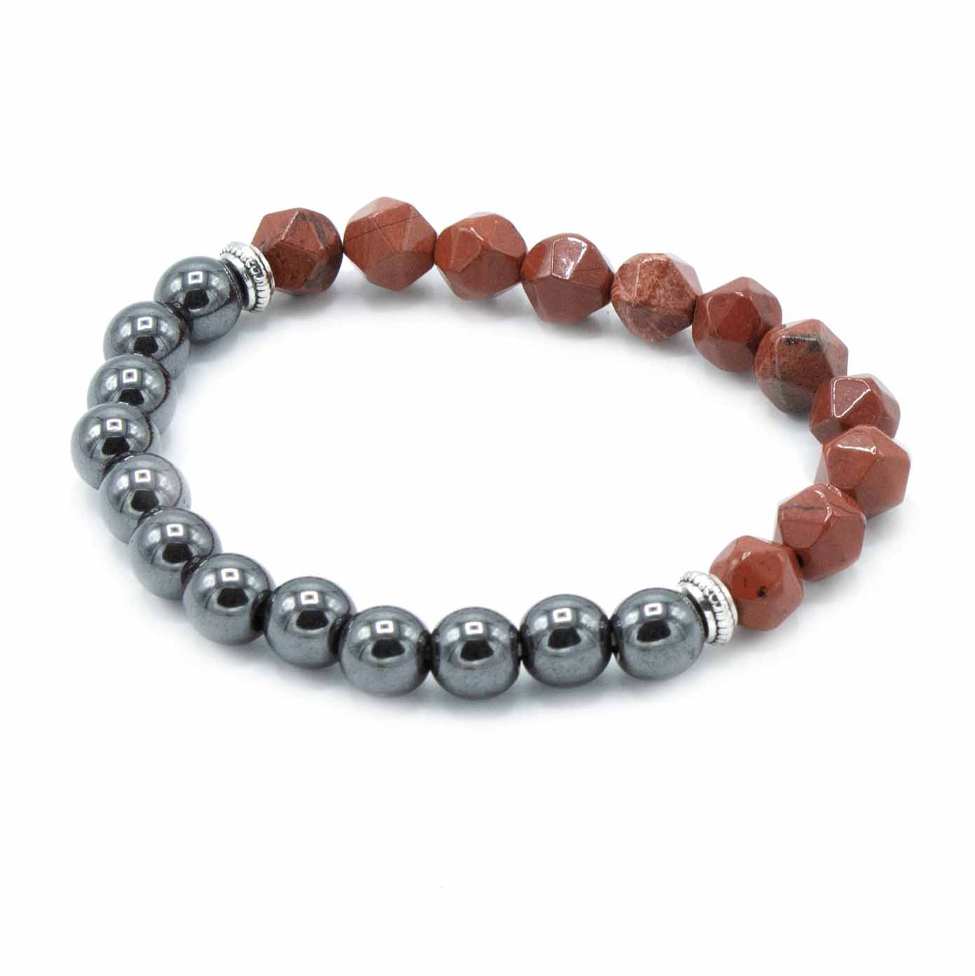 Magnetic Red Jasper - Faceted Gemstone Bracelet