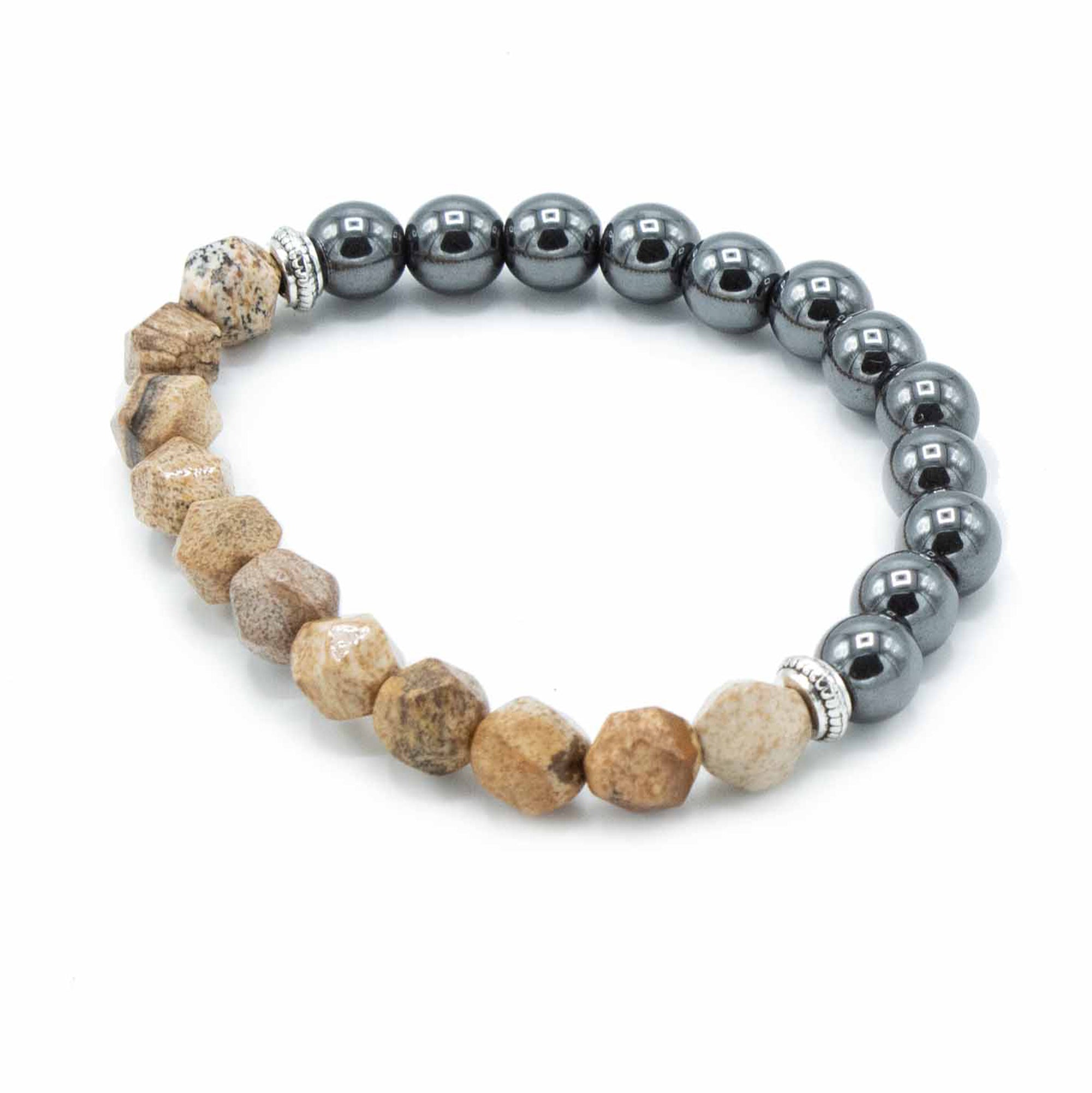 Magnetic Picture Jasper - Faceted Gemstone Bracelet