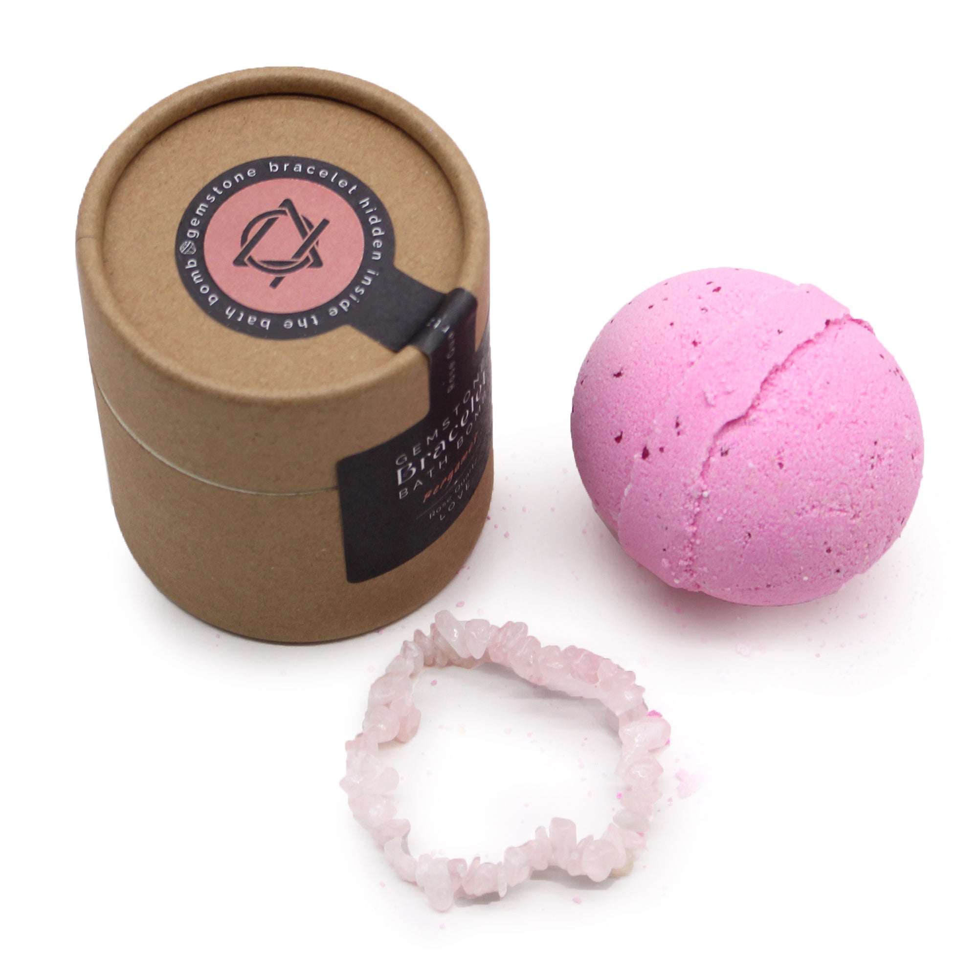 Rose Quartz Crystal Jewellery Bath Bomb