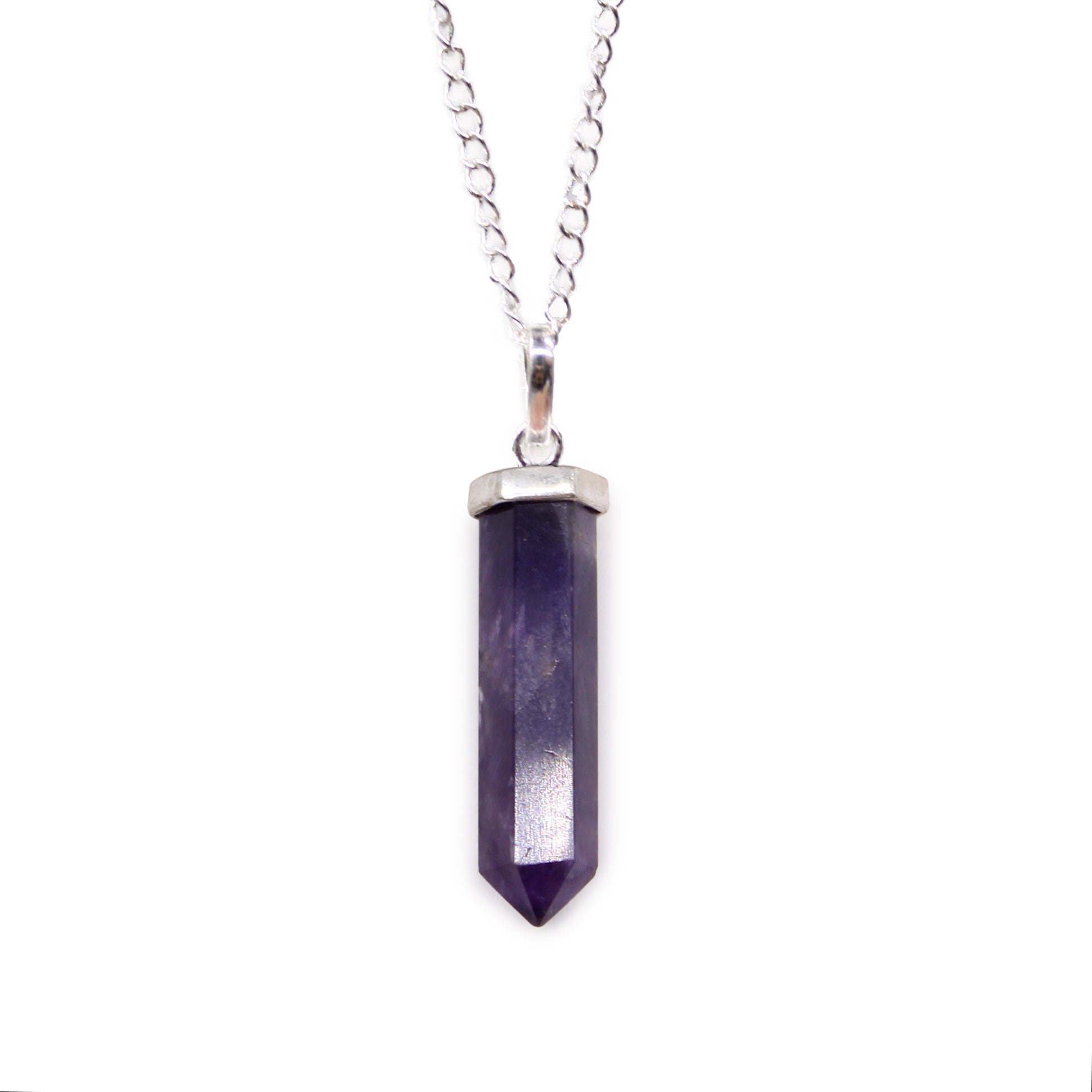 Amethyst - Gemstone Classic Point Pendant Necklace