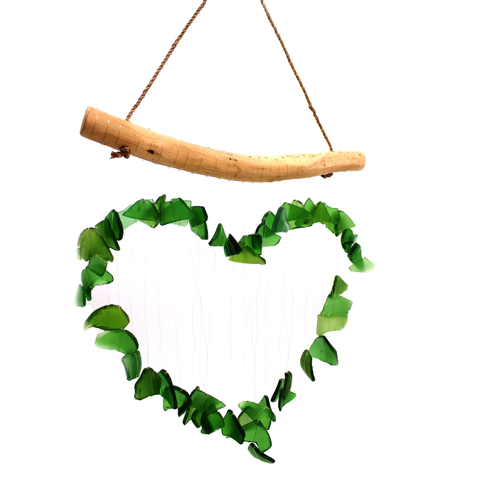 Green Love Chime - Good Luck Sea Glass