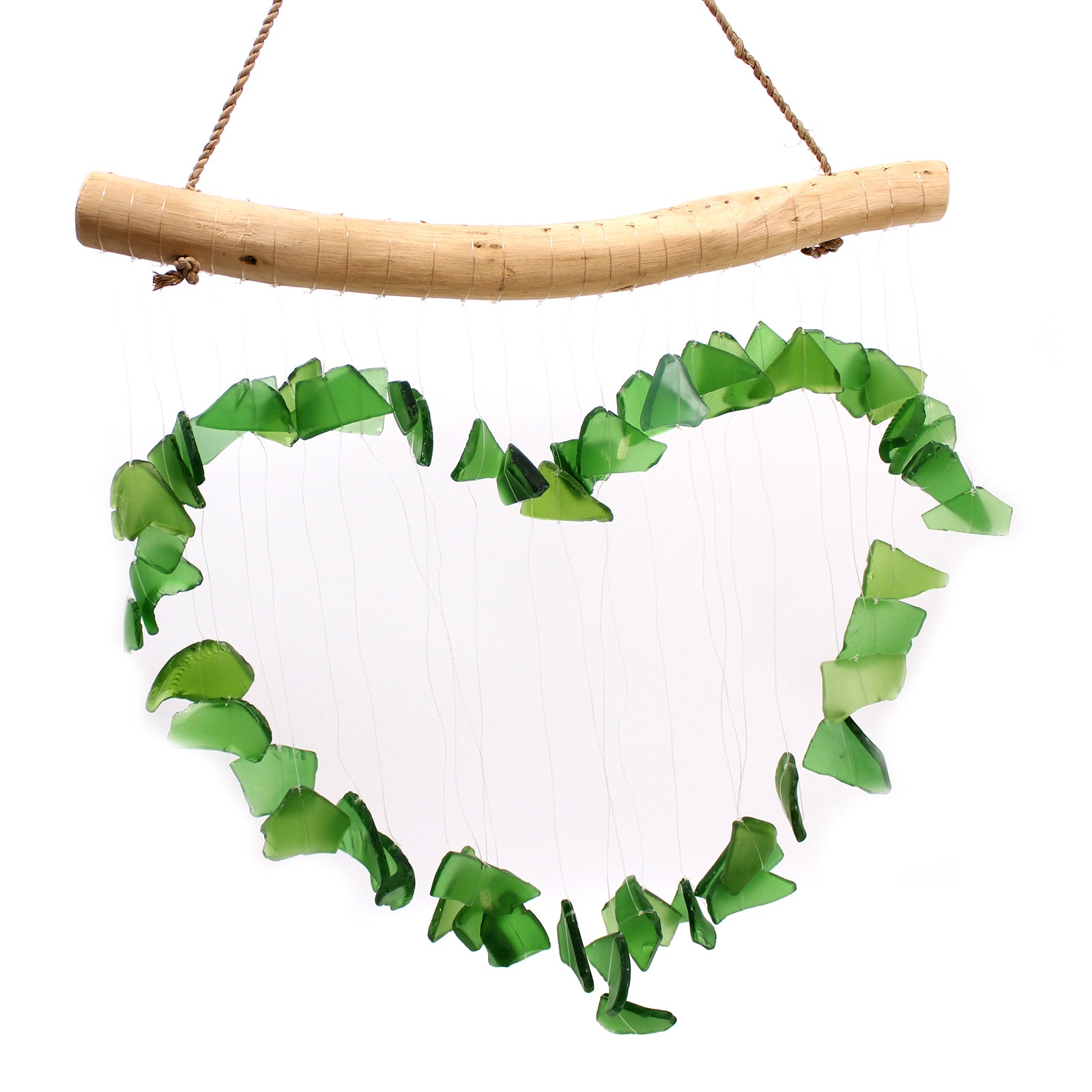 Green Love Chime - Good Luck Sea Glass