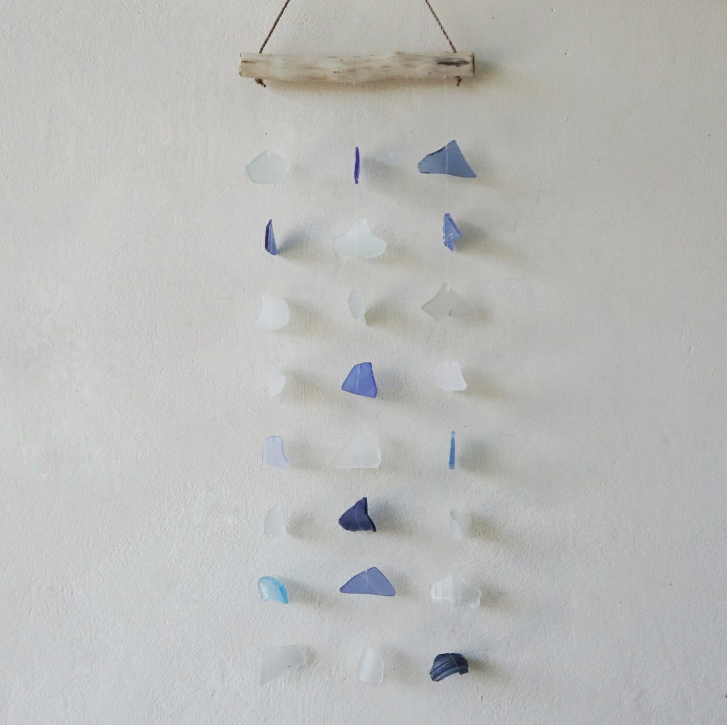 Three Drop - Blue & White - Good Luck Sea Glass