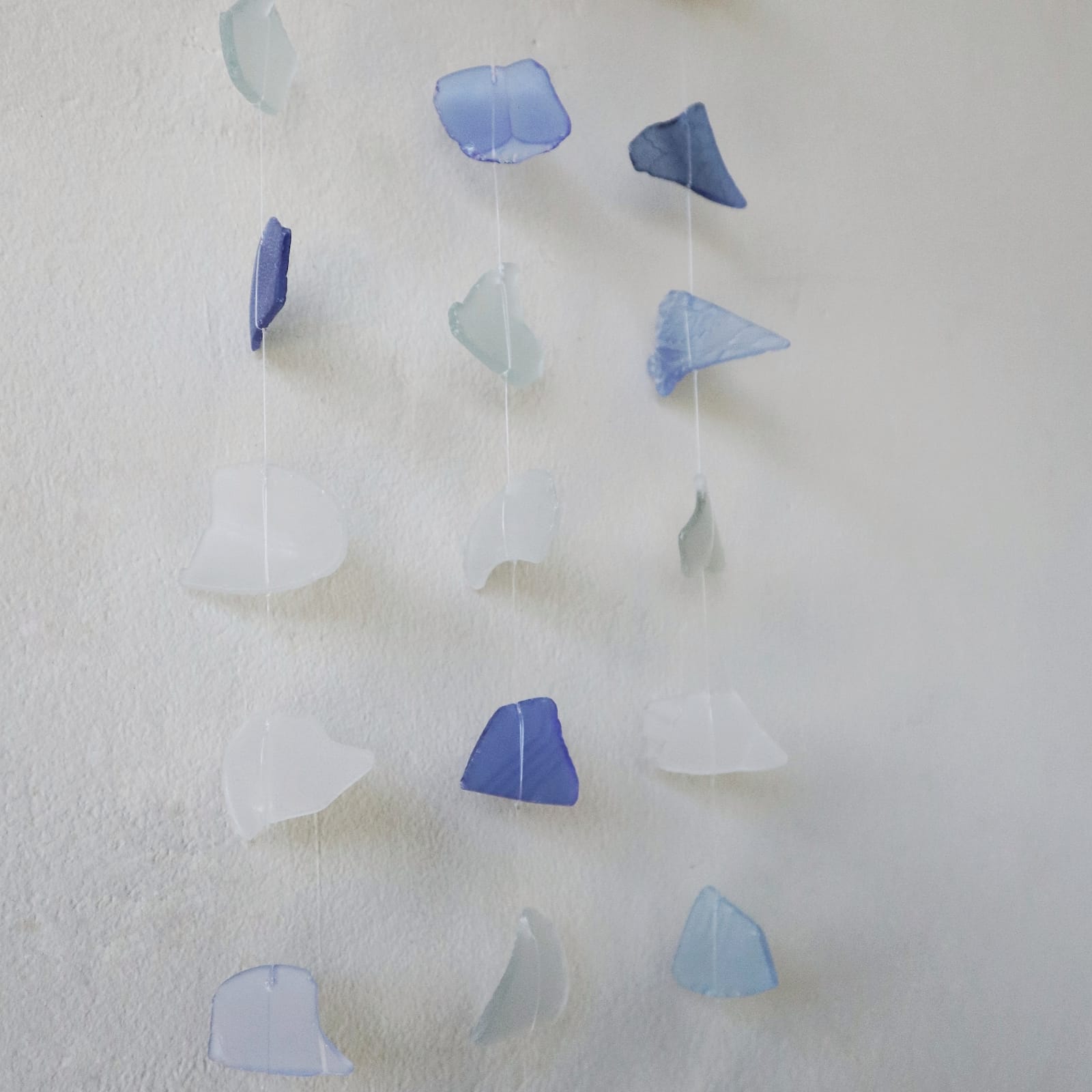 Three Drop - Blue & White - Good Luck Sea Glass