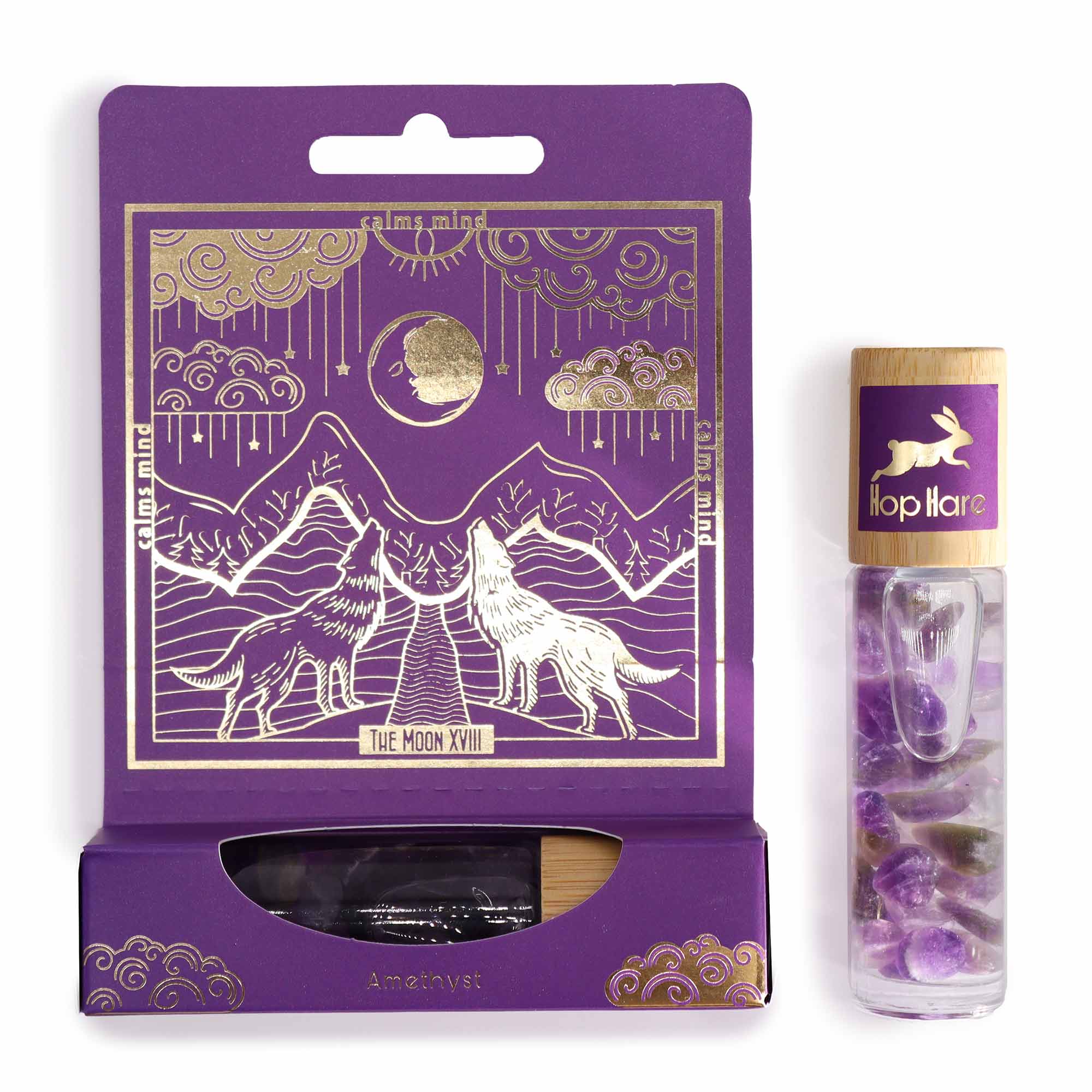 The Moon - Amethyst Hope Hare Essential Oil Crystal Roll On