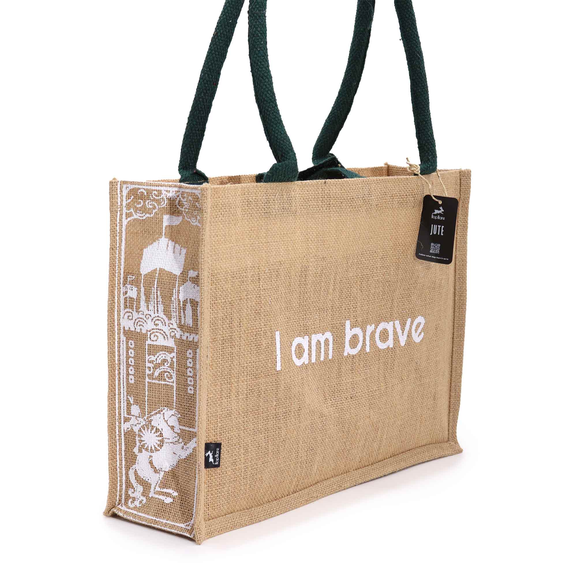 I am Brave - Hop Hare Jute Big Bag