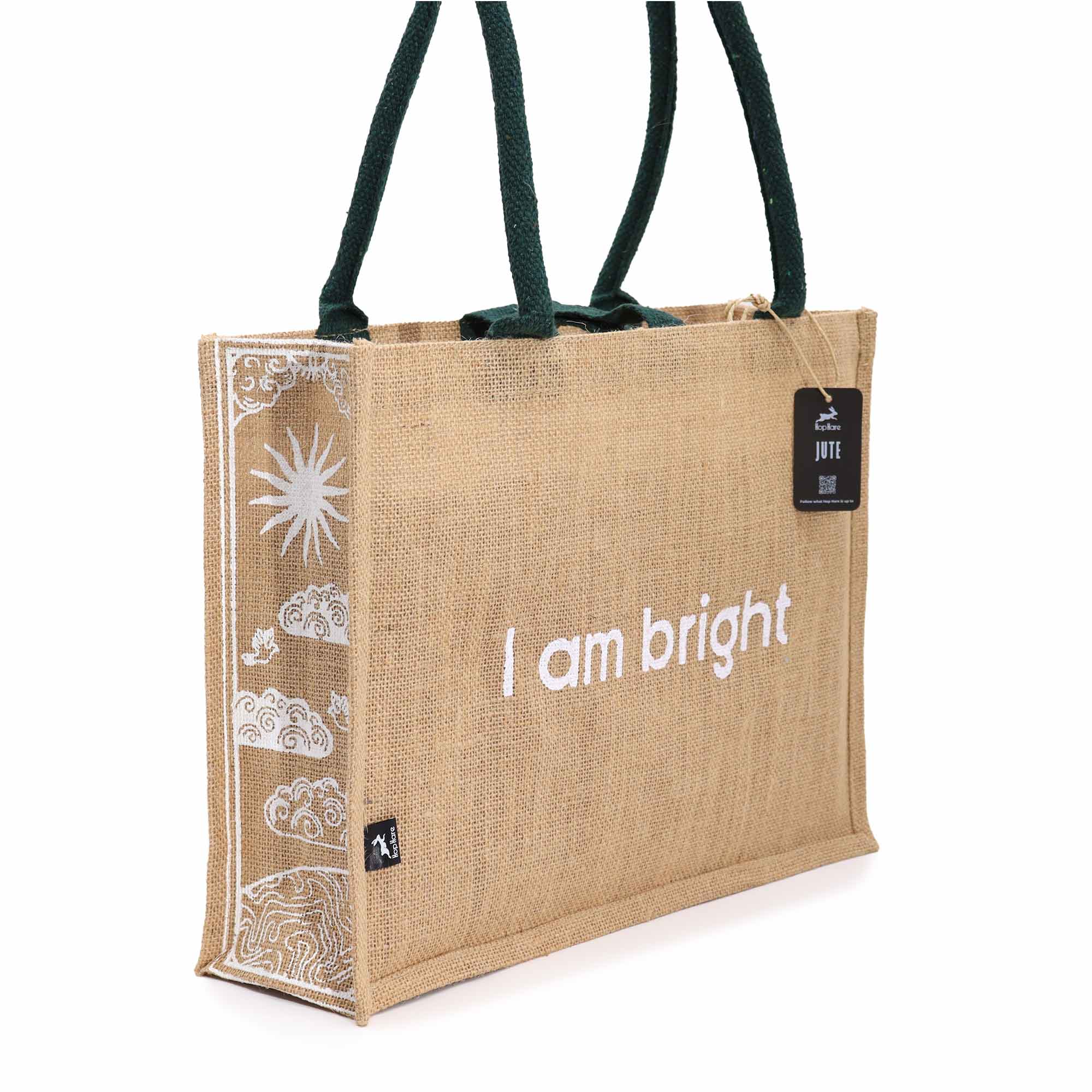 I am Bright - Hop Hare Jute Big Bag