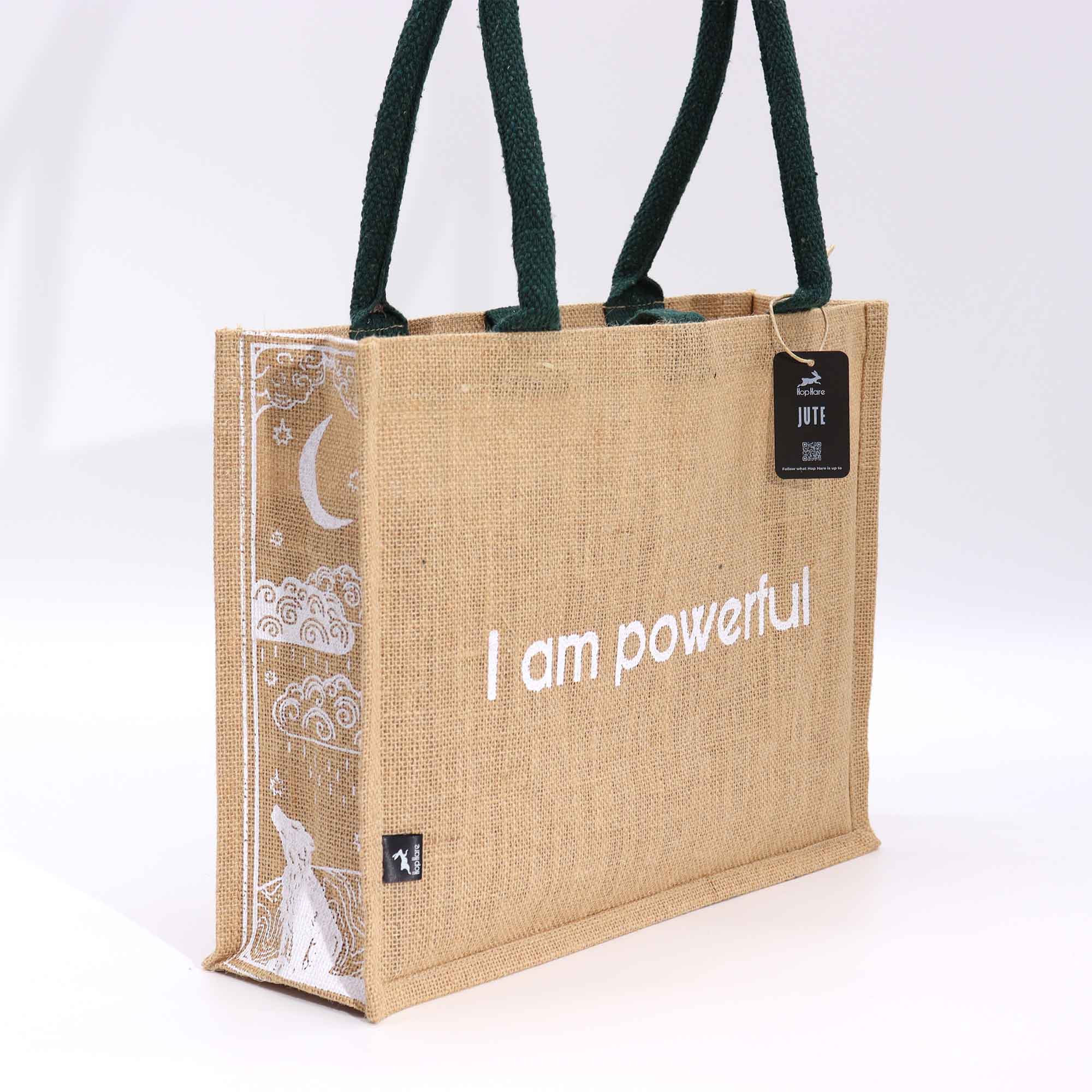 I am Powerful - Hop Hare Jute Big Bag