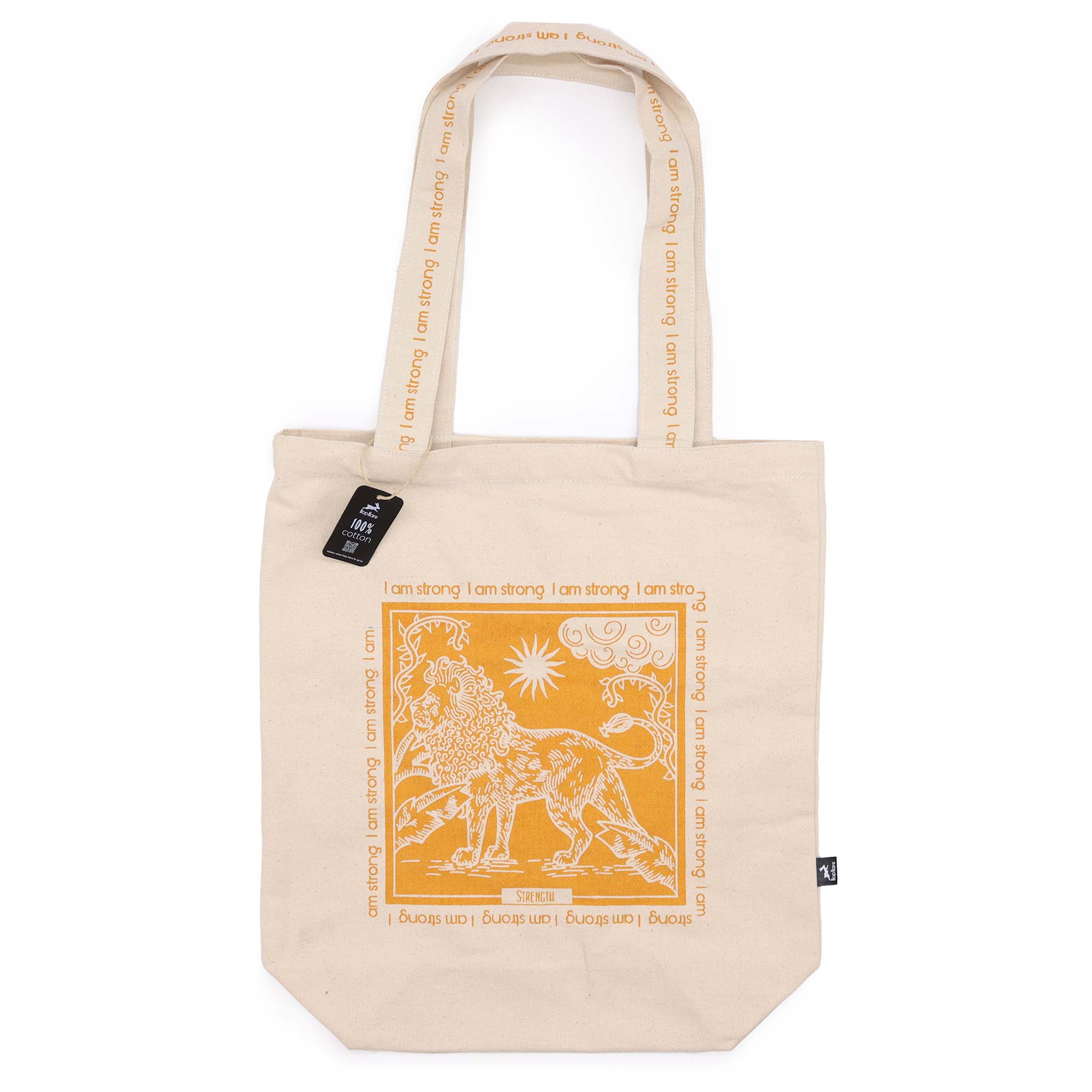 I am Strong - Hop Hare Tote Bag - Cotton Canvas