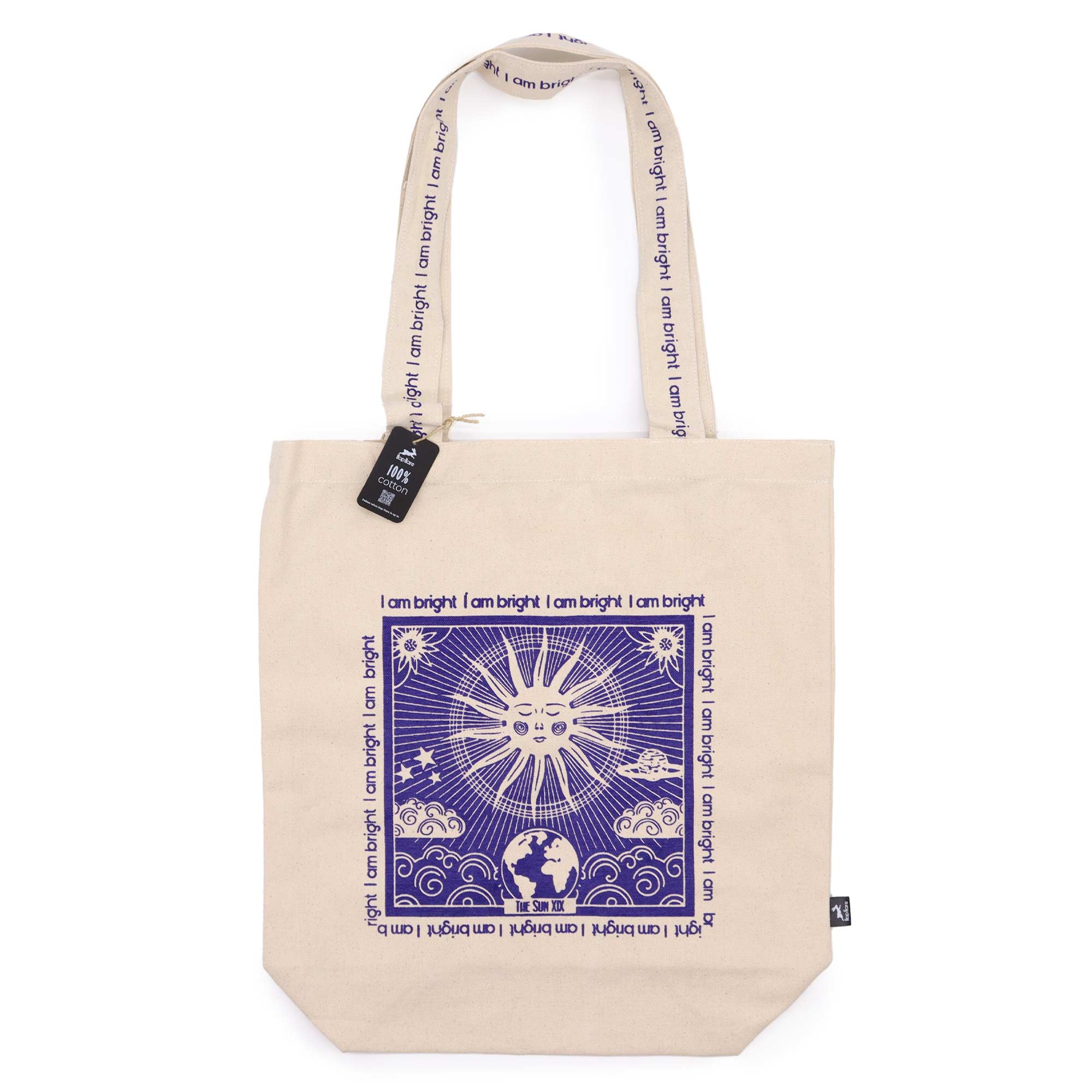 I am Bright - Hop Hare Tote Bag - Cotton Canvas