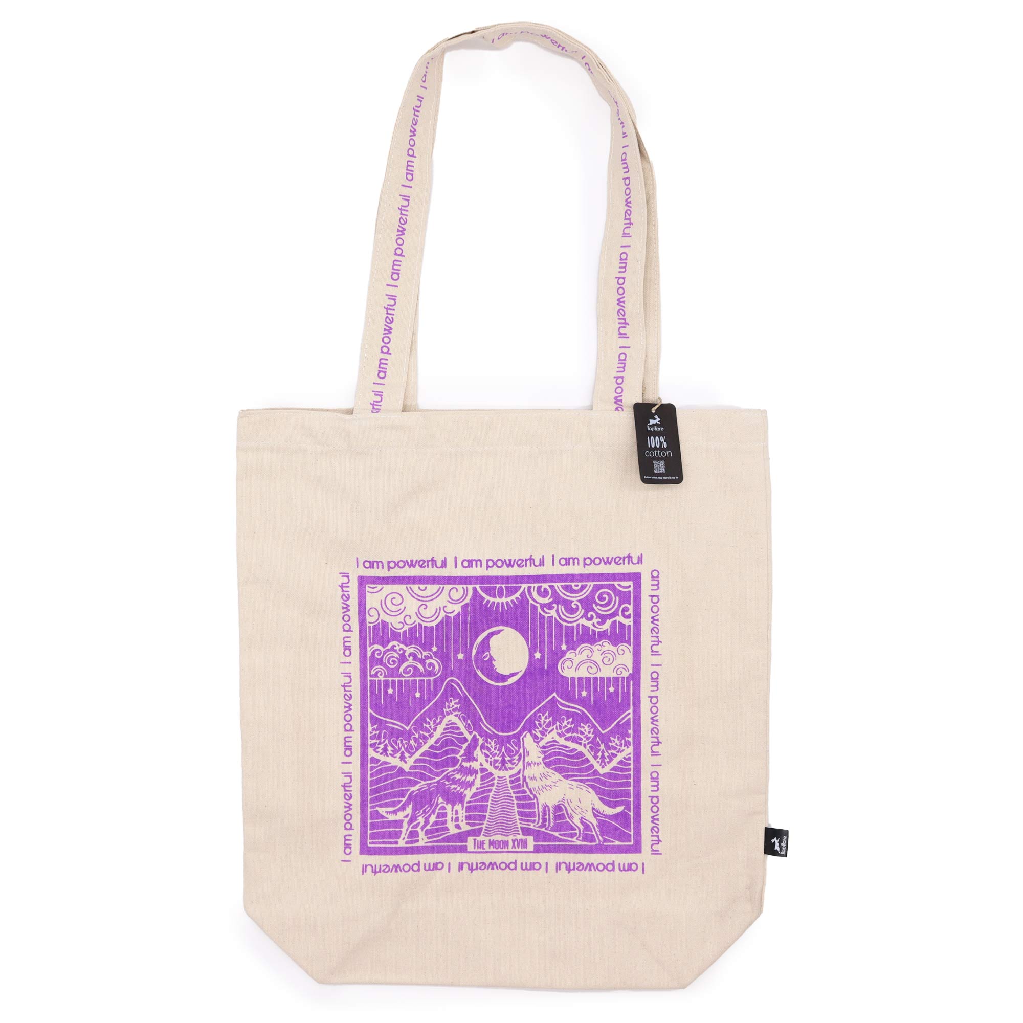 I am Powerful - Hop Hare Tote Bag - Cotton Canvas