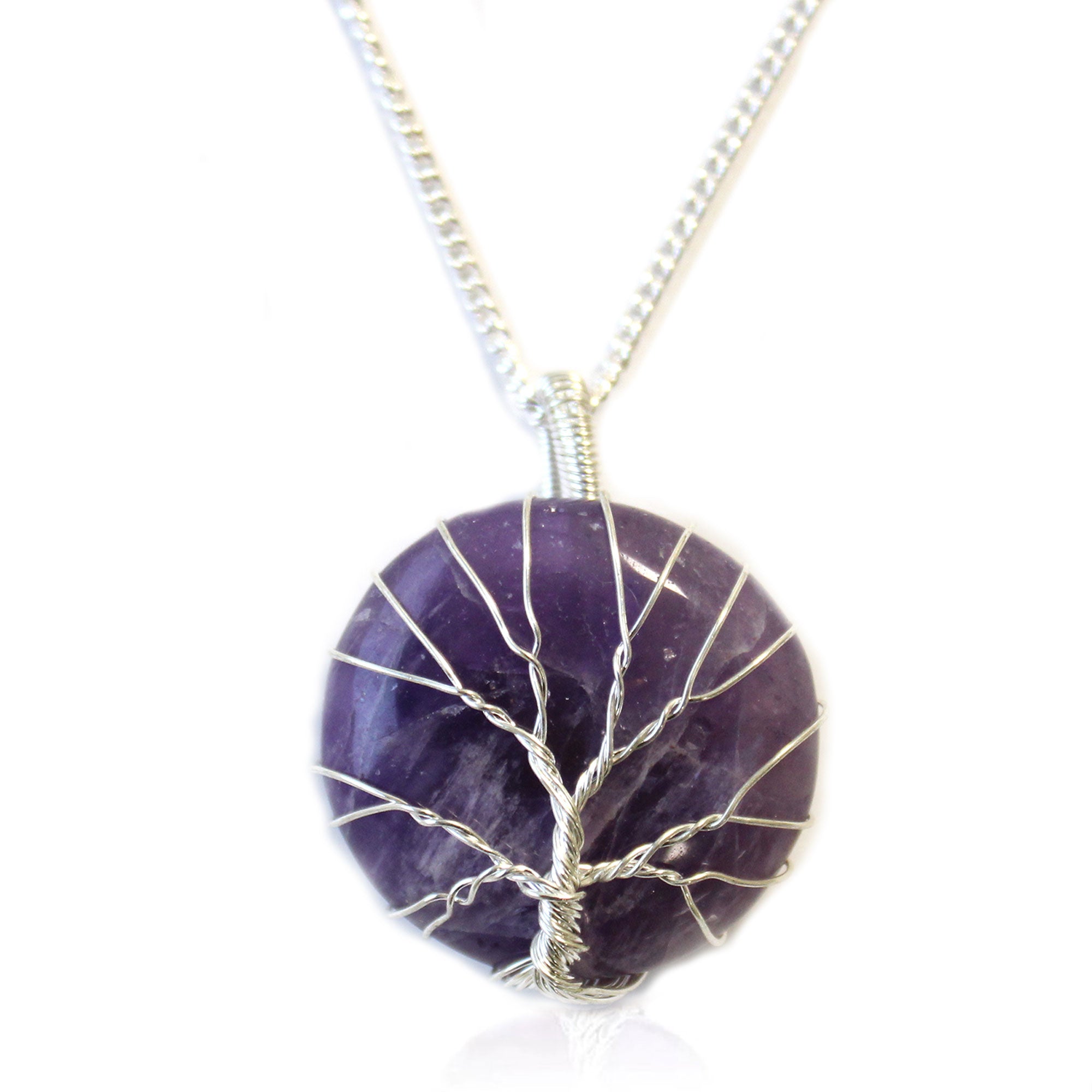 Amethyst - Tree of Life Gemstone Necklace