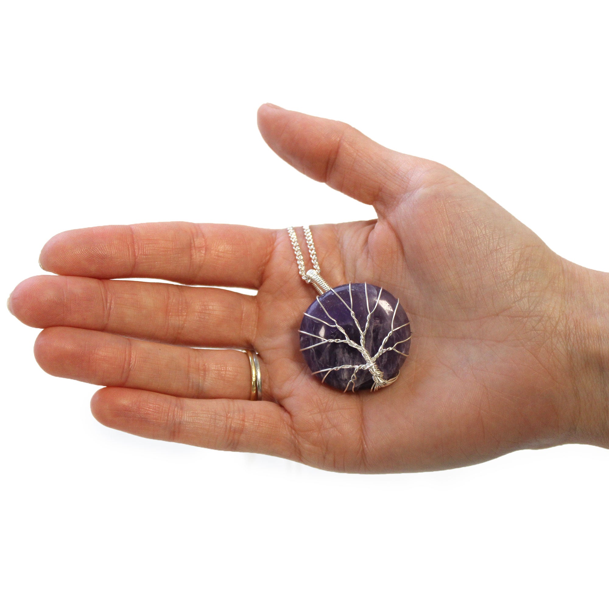 Amethyst - Tree of Life Gemstone Necklace