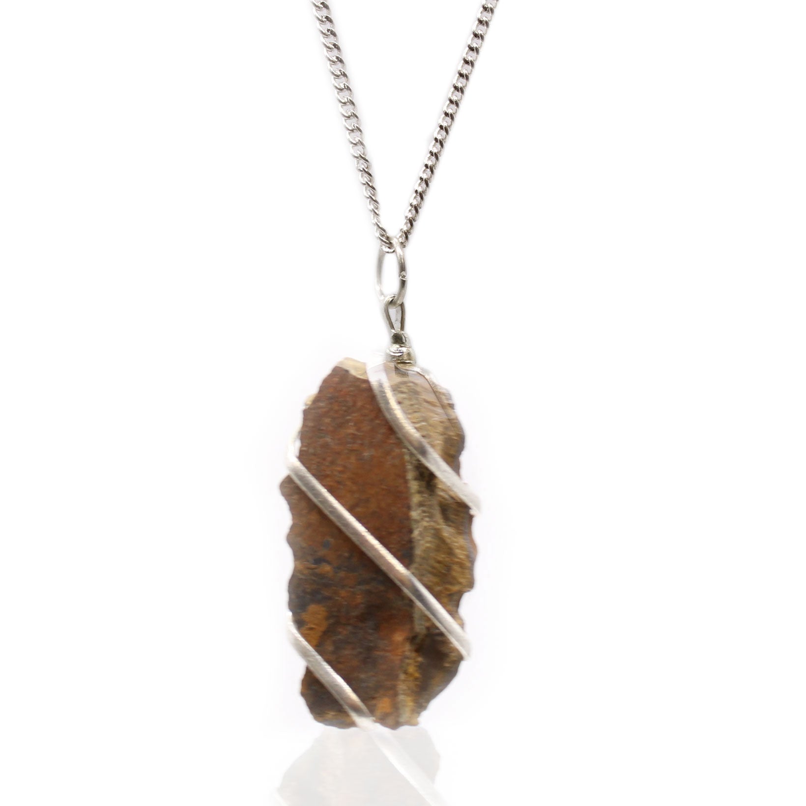 Rough Tiger Eye - Cascade Wrapped Gemstone Necklace