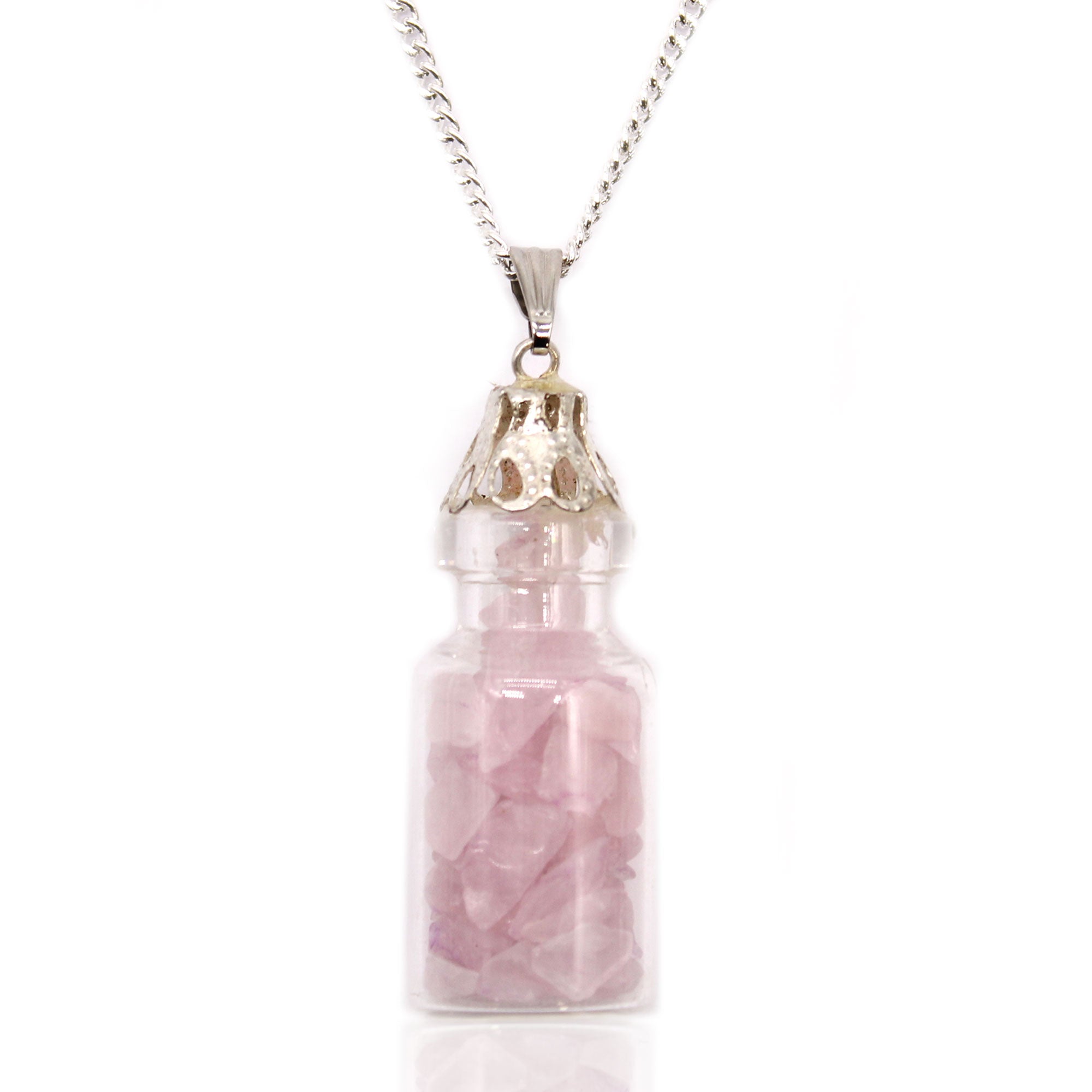 Bottled Rose Quartz - Bottled Gemstones Necklace