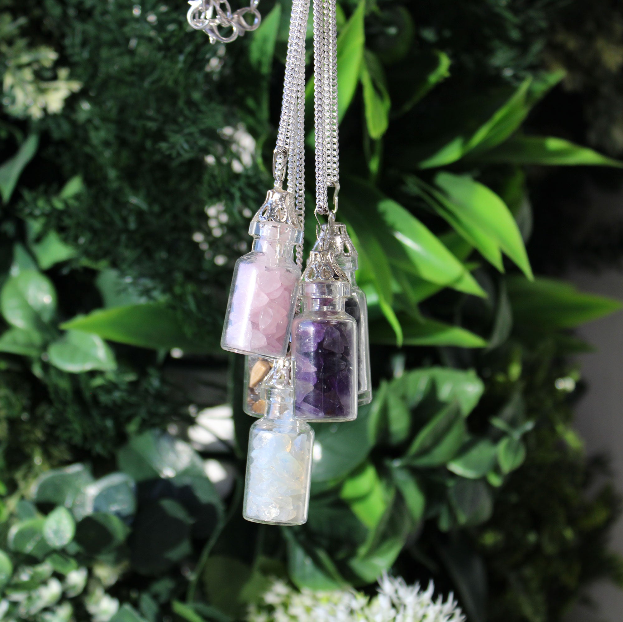 Bottled Rose Quartz - Bottled Gemstones Necklace