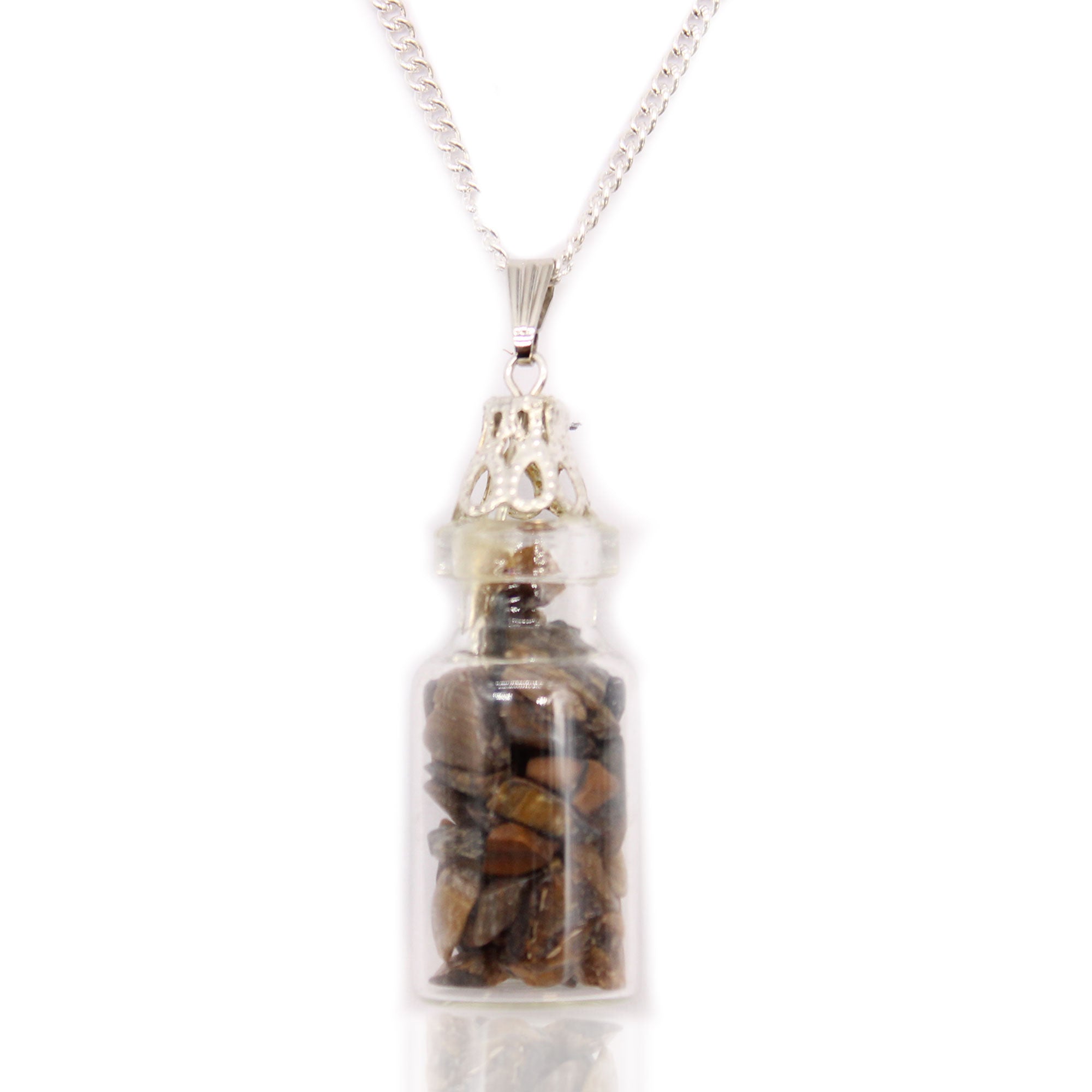 Bottled Tiger Eye - Bottled Gemstones Necklace